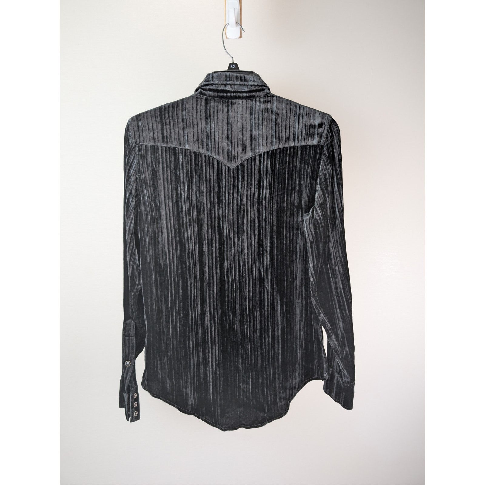 Saint Laurent Paris o1rshd1 CC20 Devore Ribbed Velvet Classic Western Shirt Size US M / EU 48-50 / 2 - 15 Thumbnail