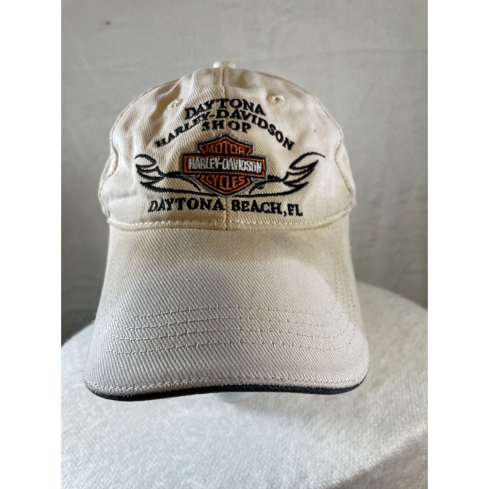 Harley Davidson Harley-Davidson Daytona Beach FL Hat Embroidered (Stained) Size ONE SIZE - 2 Thumbnail