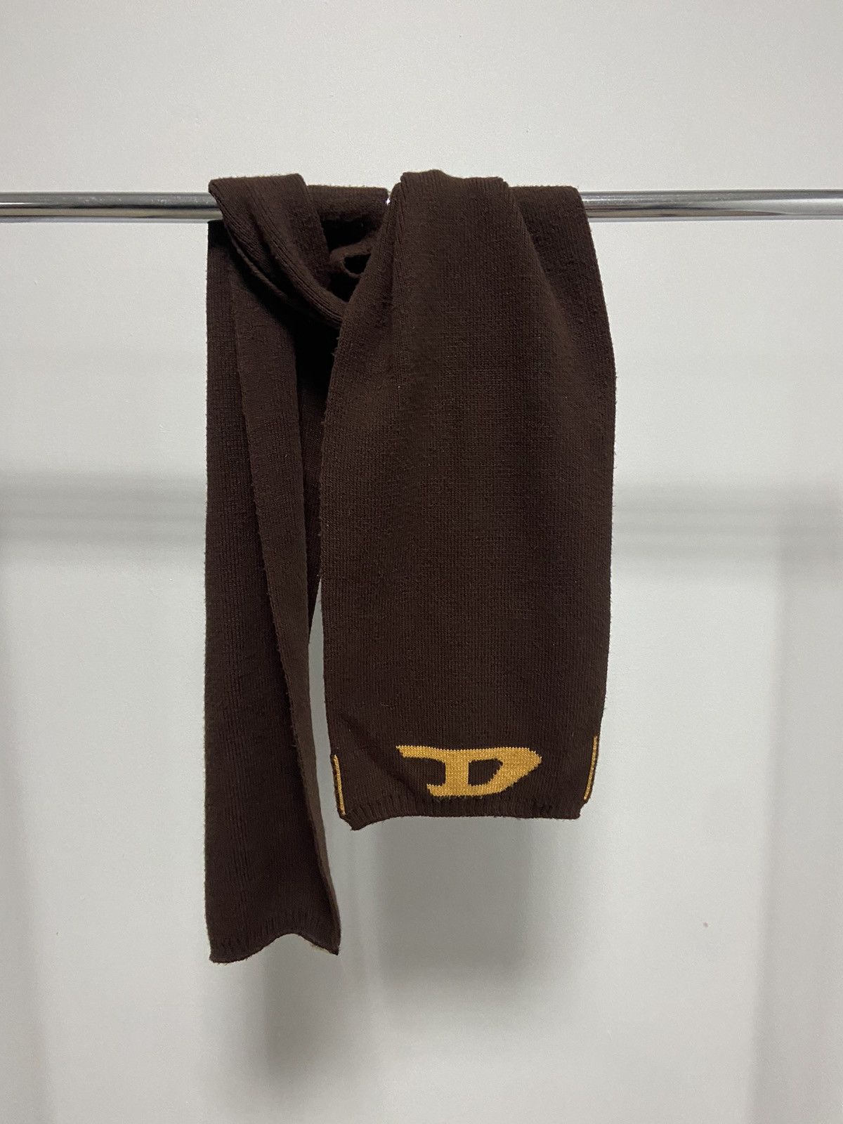 Diesel × Vintage Diesel vintage big D logo knitted brown Size ONE SIZE - 1 Thumbnail