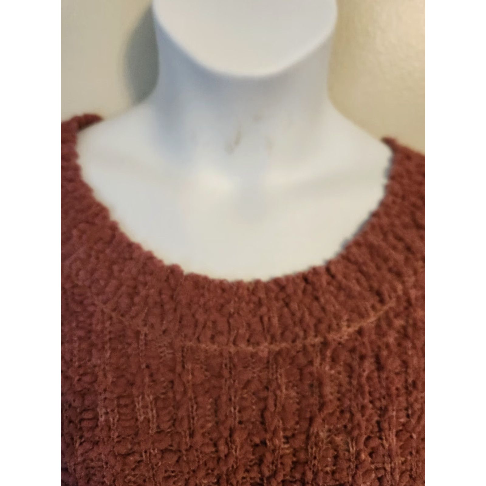 Pinko Wallpapher Pink Ribbed Popcorn Long Sleeve Sweater 2X 2X Plus Pullover Round Neck Womens Woolish? Size XXL / US 16-18 / IT 52-54 - 2 Thumbnail