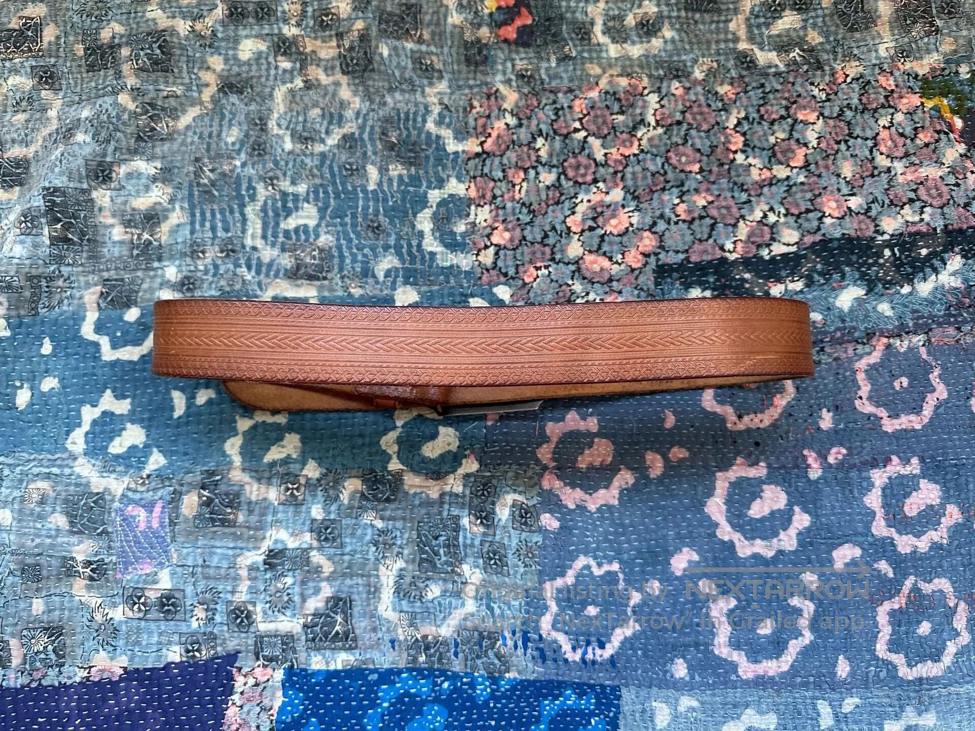 RRL Ralph Lauren RRL Printed Badge Shield Belt. Size ONE SIZE - 2 Thumbnail