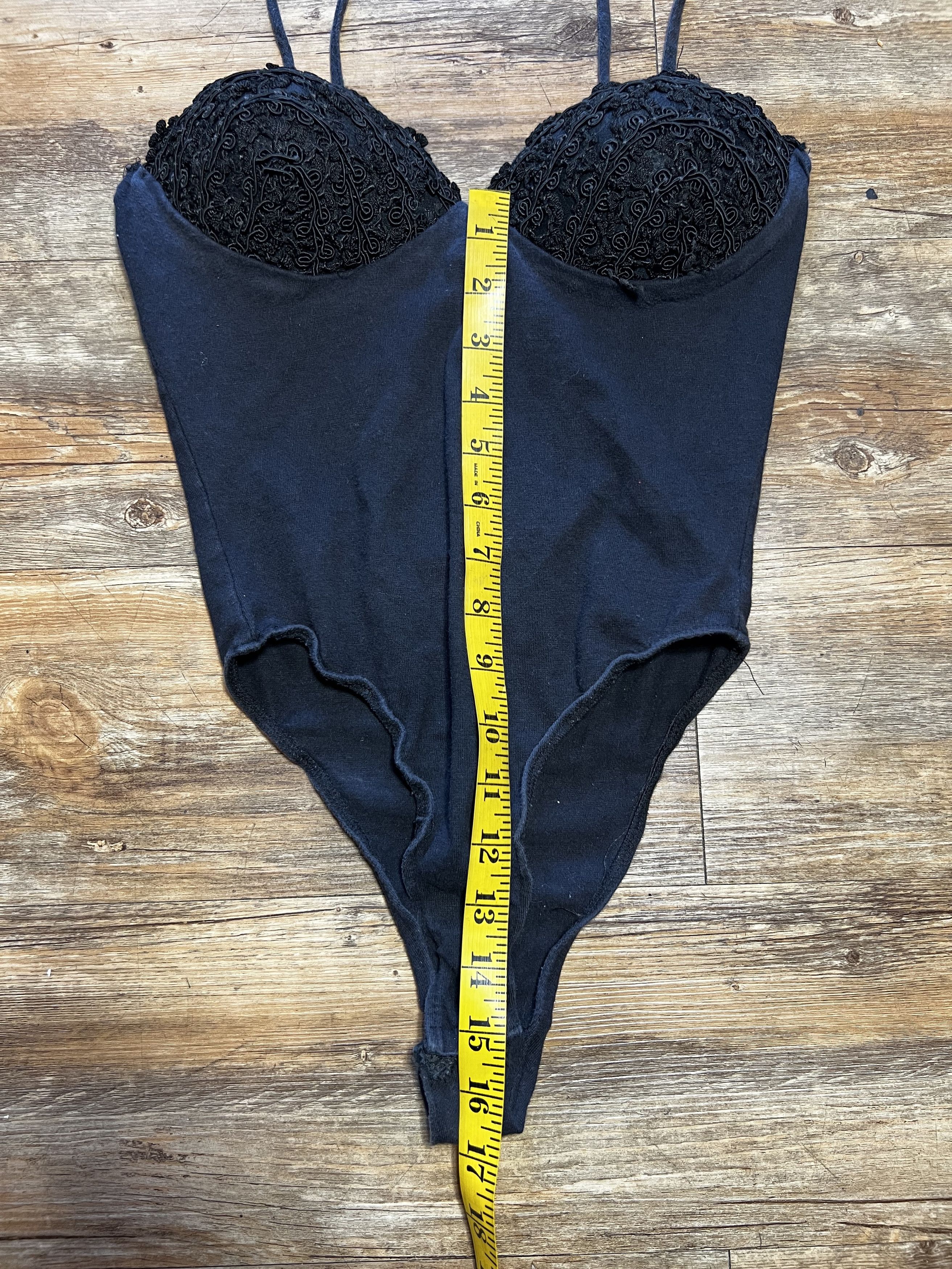 Vintage Vintage 1980's Hanna Casual Black Busier Leotard Bodysuit Size S / US 4 / IT 40 - 7 Thumbnail