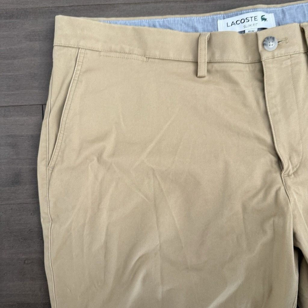 Lacoste Lacoste Shorts Mens 42 Tan Flat Front Chino Slim Fit Size US 42 / EU 58 - 2 Thumbnail