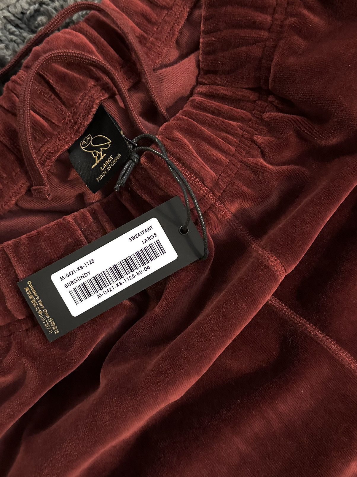 October's Very Own OVO Velvet Sweatpants Heavy Weight Brand New With Tag Large Size US 35 - 4 Thumbnail