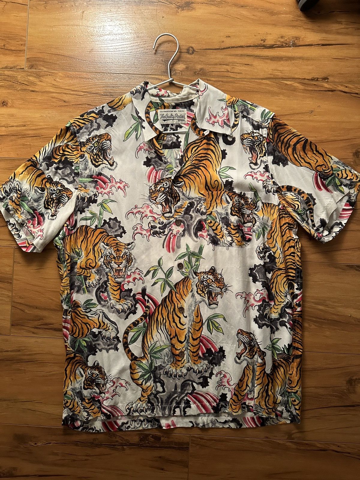 image of Wacko Maria Tim Lehi 19Ss Shirt - White, Men's (Size Medium)