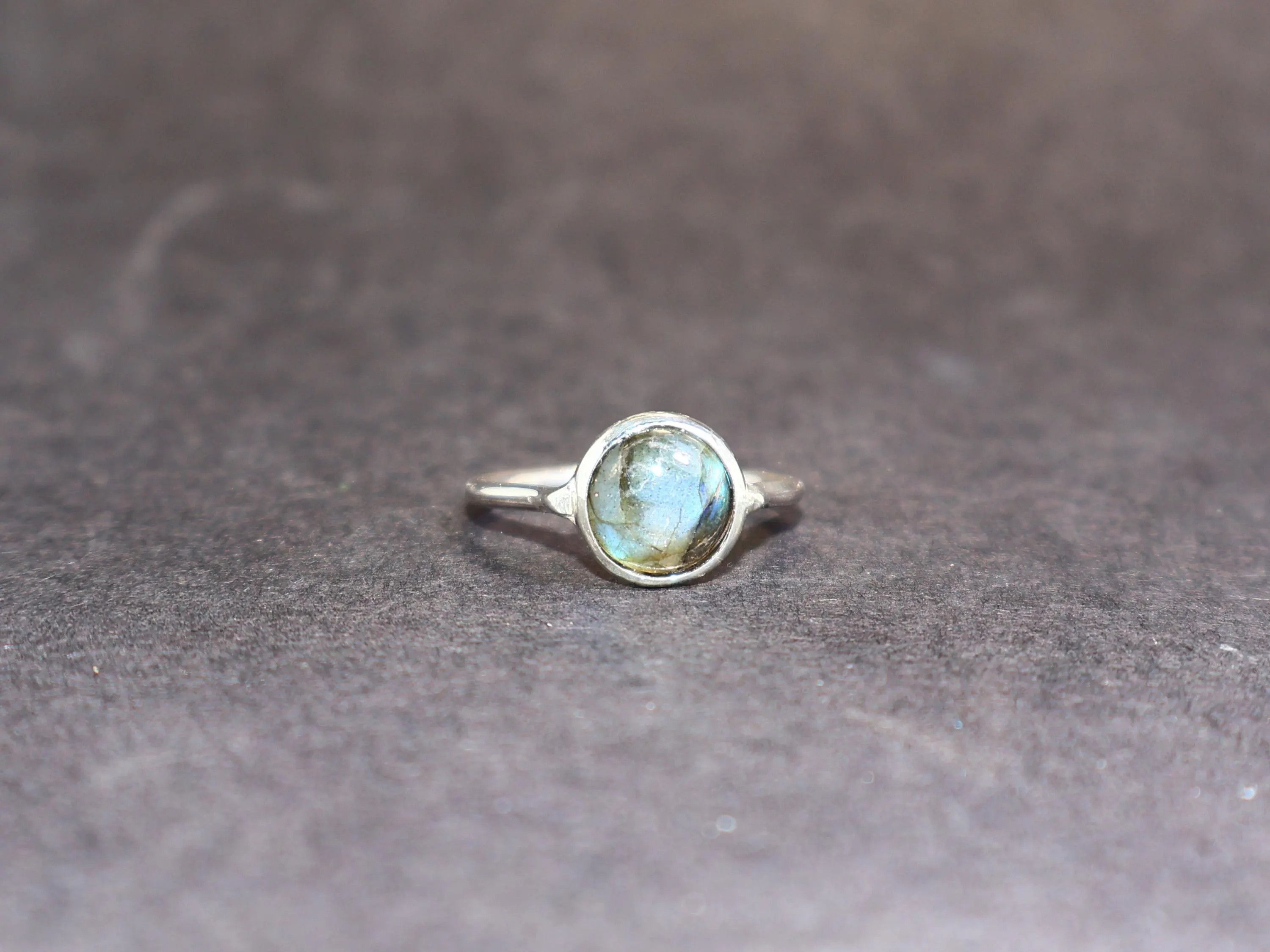 Handmade Labradorite ring, Handmade Sterling Silver Ring Gift For Her Size ONE SIZE - 7 Thumbnail
