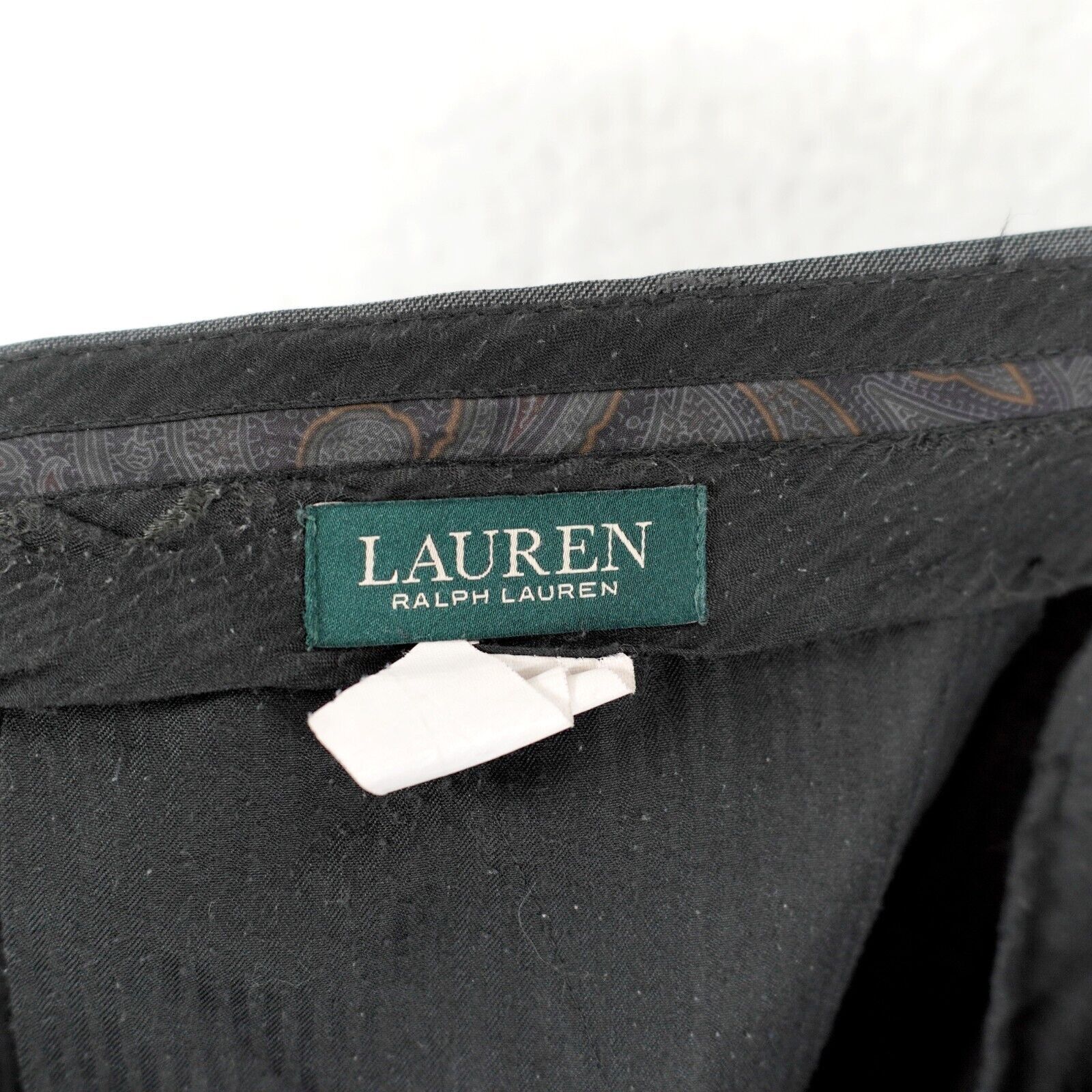 Lauren Ralph Lauren DAMAGED Lauren Ralph Lauren Gray Blue Shakskin Wool Flat Fro Size 44R - 8 Thumbnail
