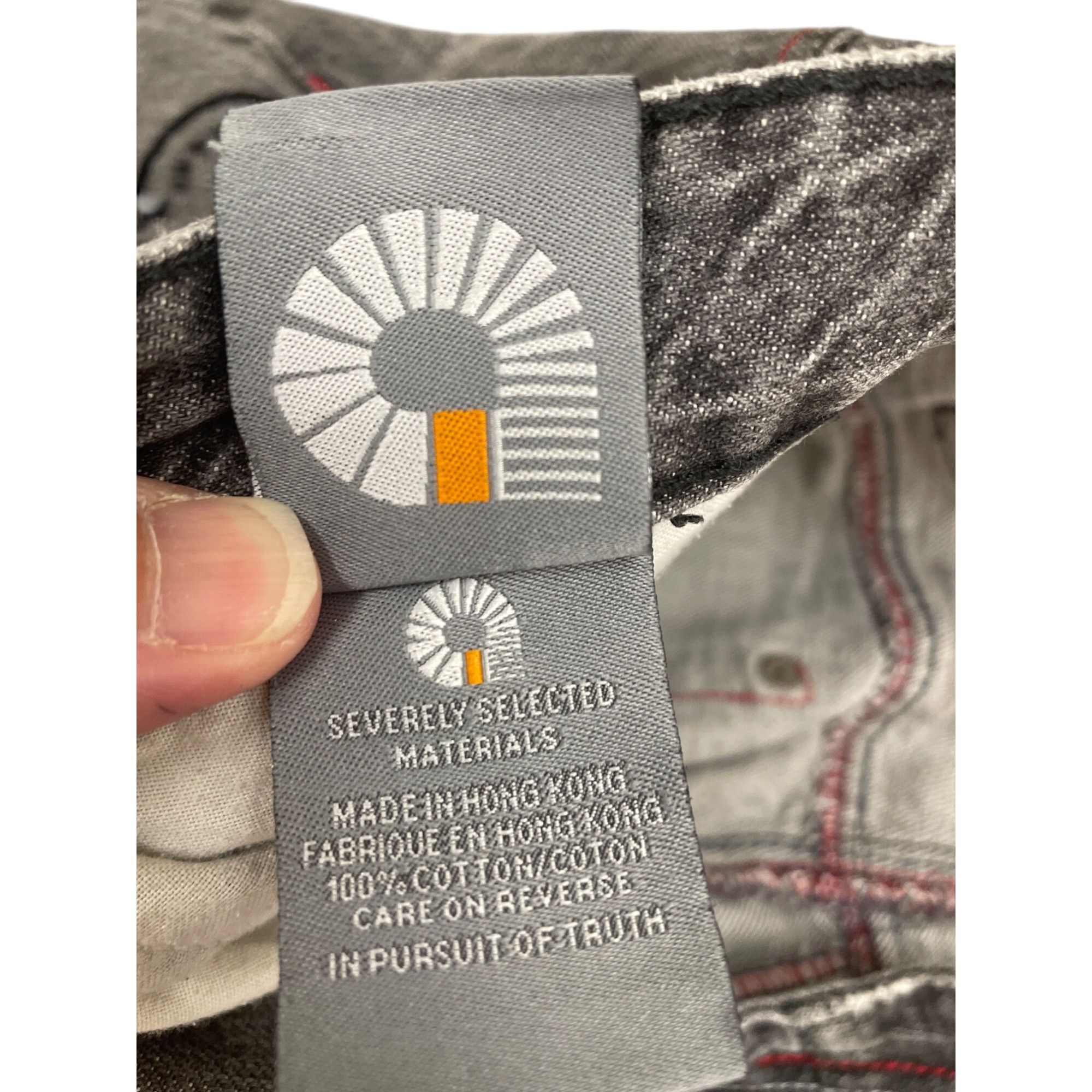 Akademiks Akademiks Mens Distressed Gray Graphic Wide-Leg Jeans Size 3 Size US 34 / EU 50 - 8 Thumbnail