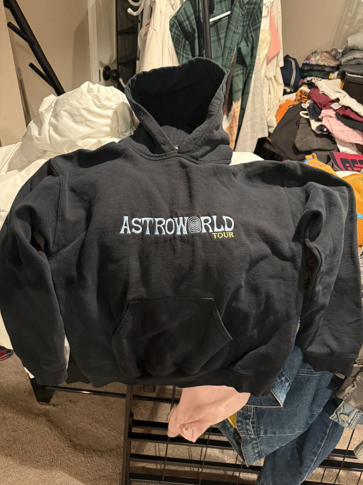 Travis Scott astroworld tour blue on black 2018 hoodie | travis scott Size US S / EU 44-46 / 1 - 1 Thumbnail