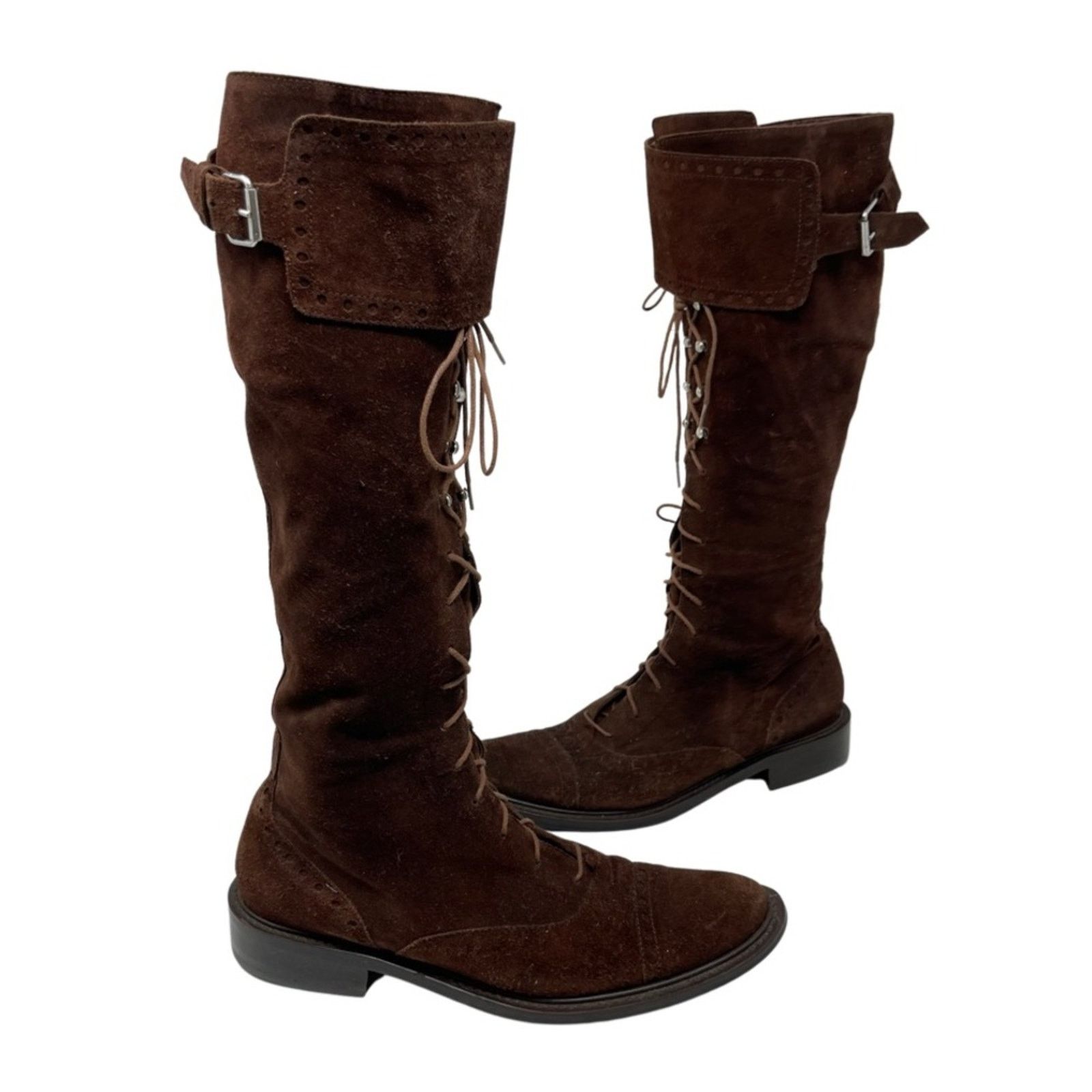 Alberta Ferretti Philosophy Di Alberta Ferretti Brown suede tall boots Size US 8.5 / IT 38.5 - 1 Thumbnail