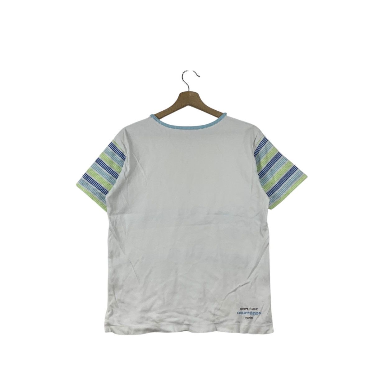 Courreges Vintage COURREGES PARIS Sport Futur Monogram Tee Shirt Size S / US 4 / IT 40 - 5 Thumbnail