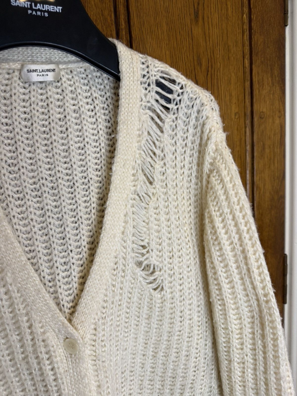 Saint Laurent Paris SS16 Saint Laurent surf sound Hedi destroyed cardigan XL Size US XL / EU 56 / 4 - 15 Thumbnail