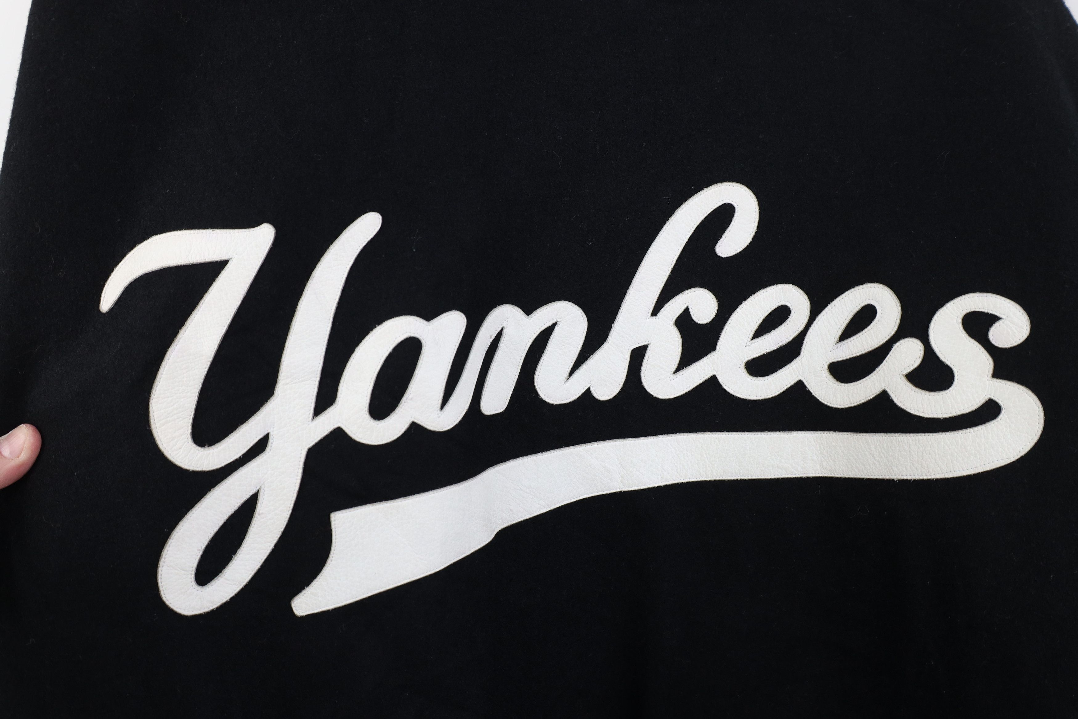 Vintage Vintage 90s JH Design Yankees Baseball Varsity Jacket Black Size US XXL / EU 58 / 5 - 15 Thumbnail