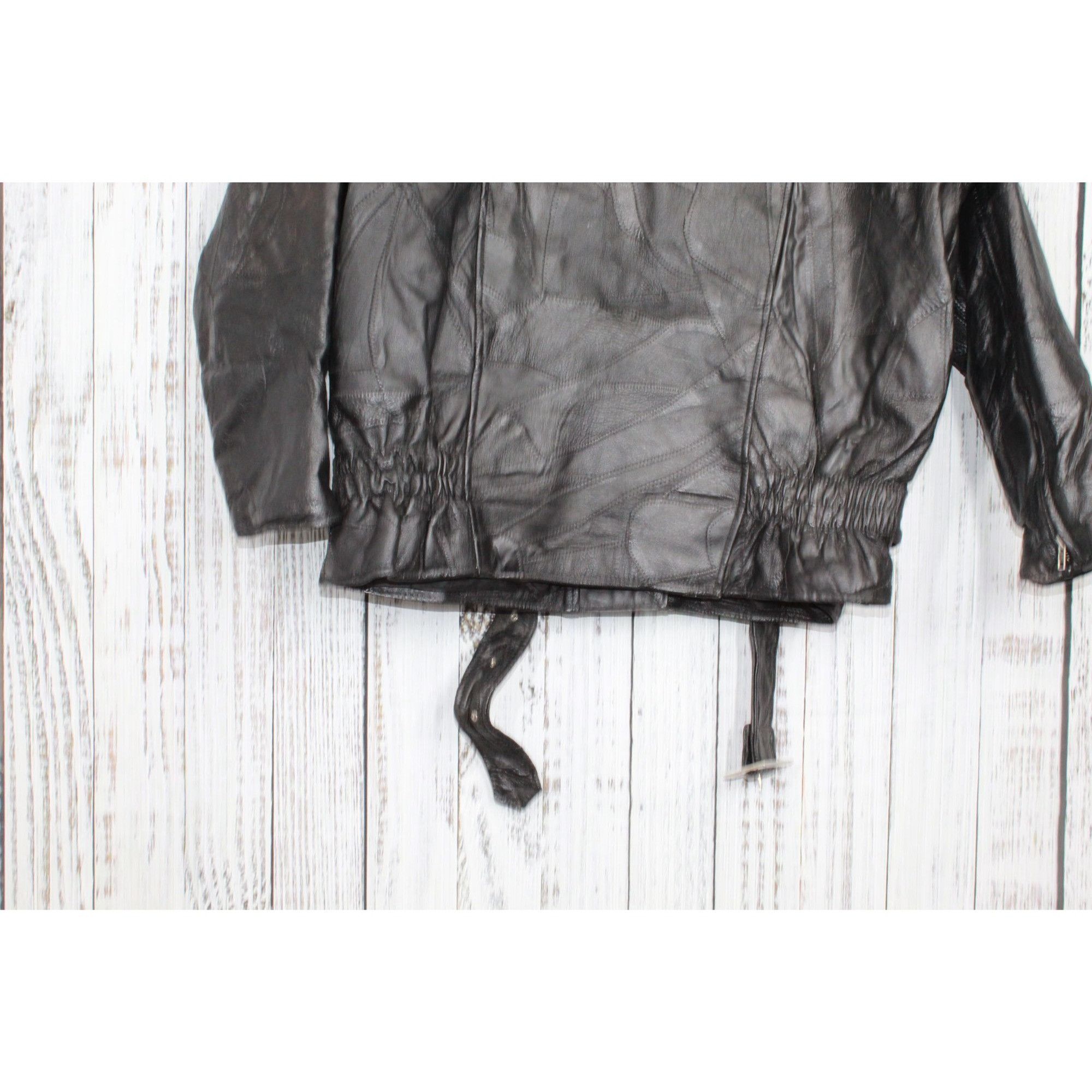 Vintage Vintage 90s Flight Path Black Biker Jacket Mens Size XXL Size US XXL / EU 58 / 5 - 6 Thumbnail