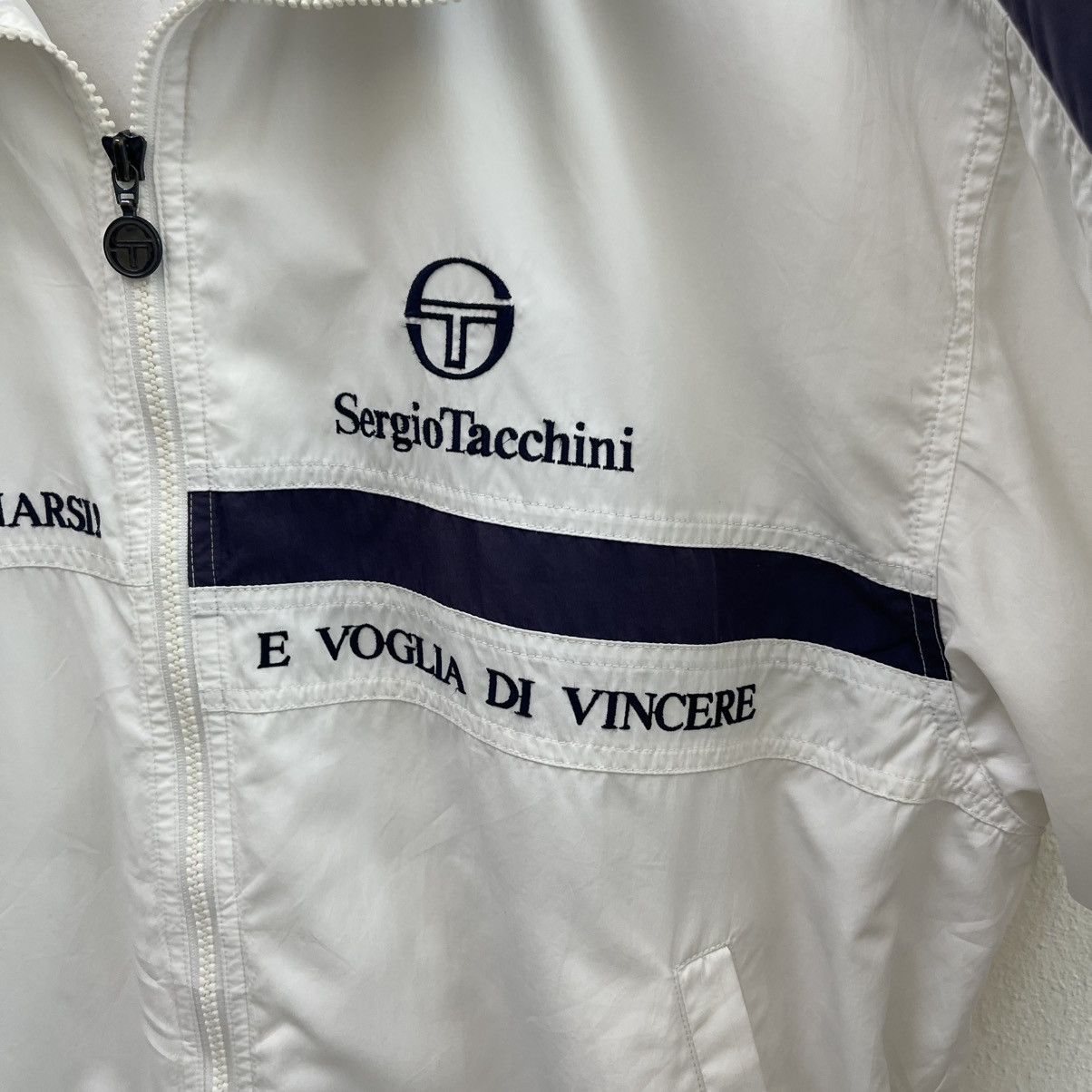 Sergio Tacchini Vintage 90s Sergio Tacchini Spell Out Track Top Jacket Size US L / EU 52-54 / 3 - 9 Thumbnail