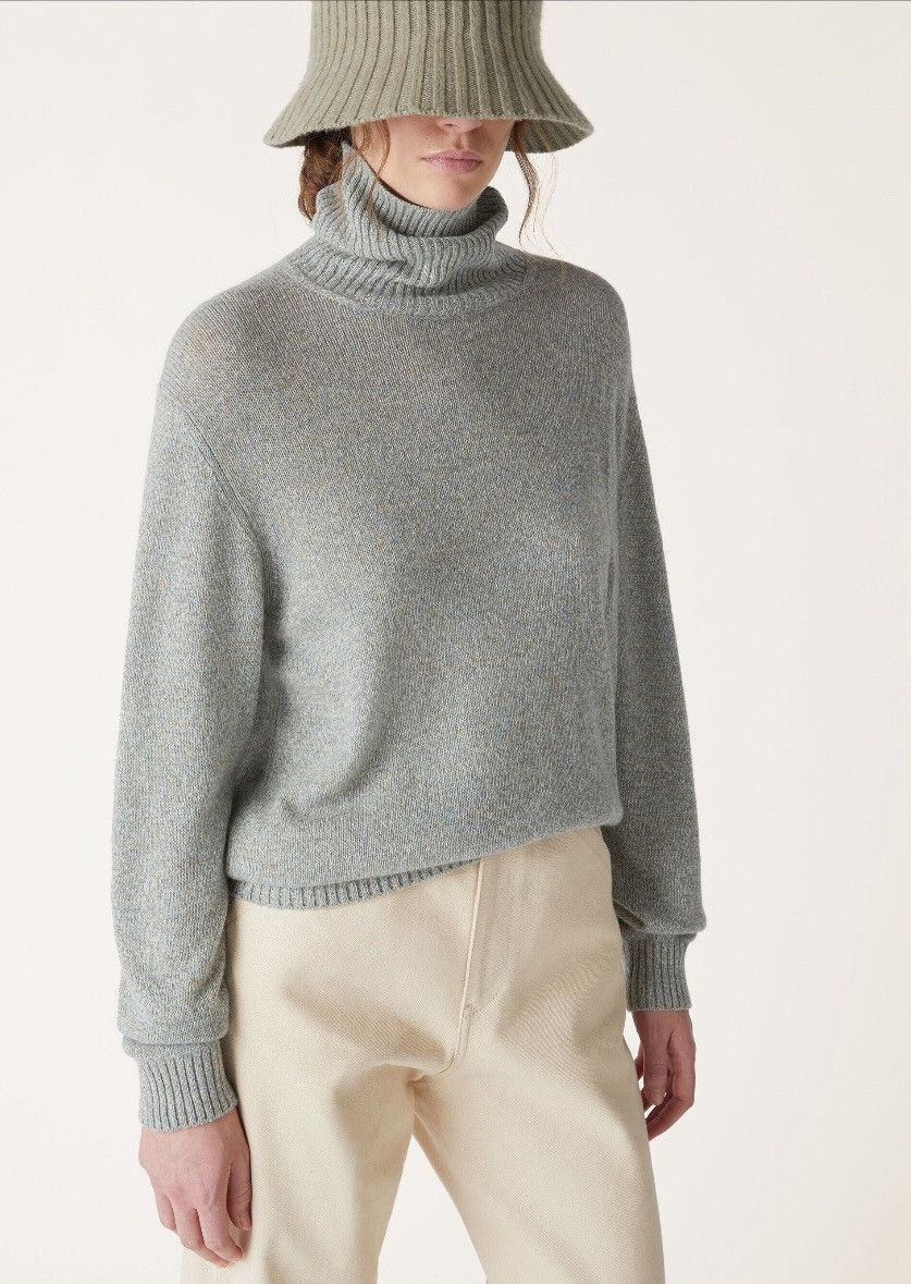 Loro Piana o1srvl11e0725 FAO5748 Turtleneck Cashmere Sweater in Grey Size XS / US 0-2 / IT 36-38 - 8 Thumbnail