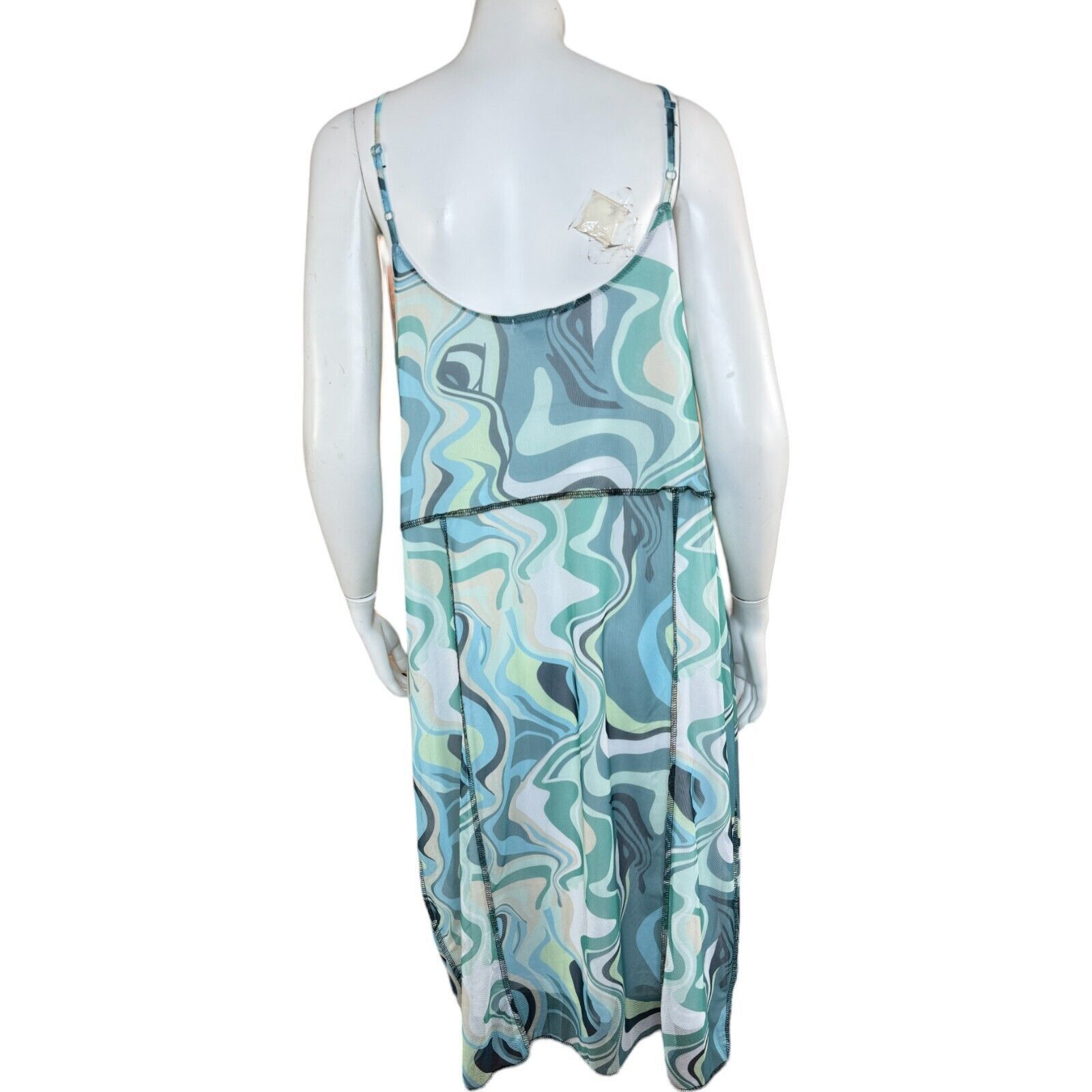 rue21 Rue 21 Blue Swirl Sleeveless Sheath Dress Lined Size 2X Size XXL / US 16-18 / IT 52-54 - 7 Thumbnail