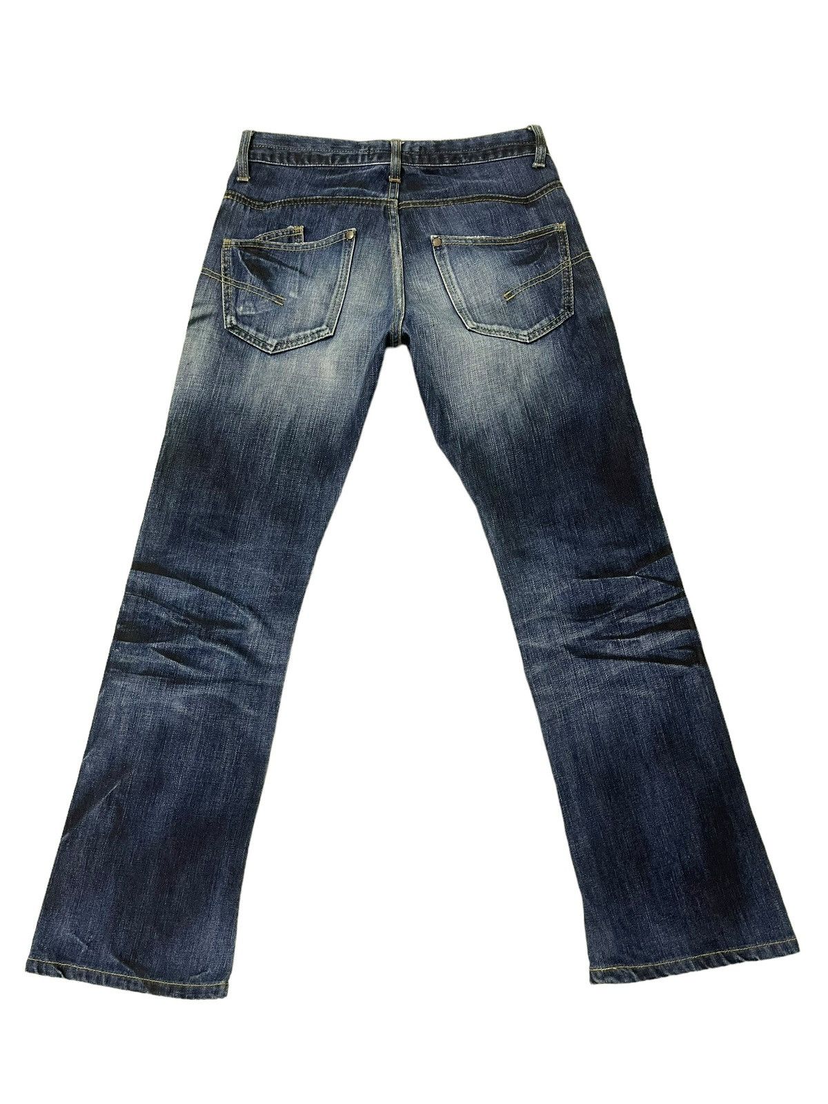 Japanese Brand Slim Jeans Jackrose Luv Maison Faded Distress Low Rise 8🟦6 Size US 29 - 11 Thumbnail