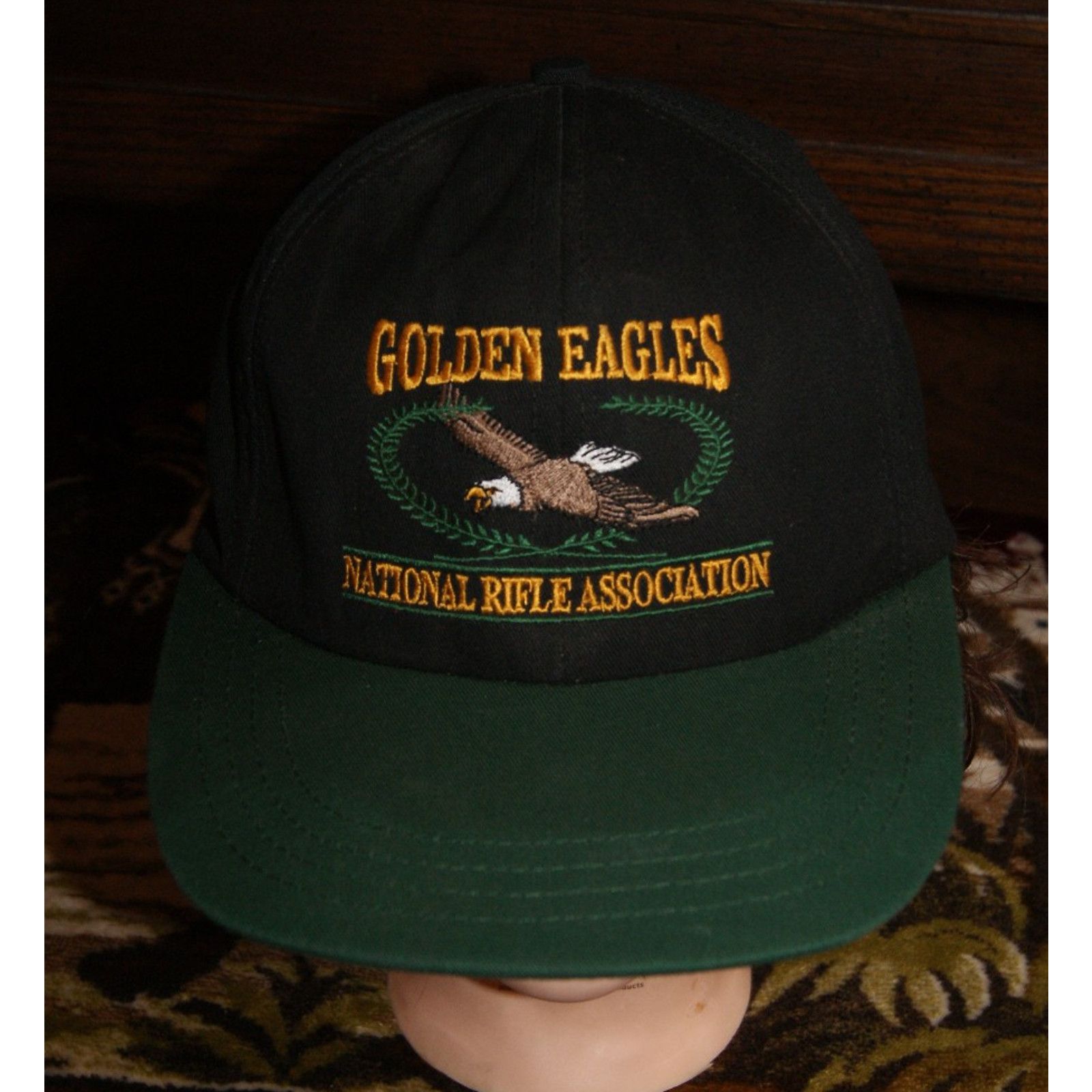Vintage VTG NRA Hat Cap Eagles Leather Strapback Embroidered USA Size ONE SIZE - 1 Thumbnail