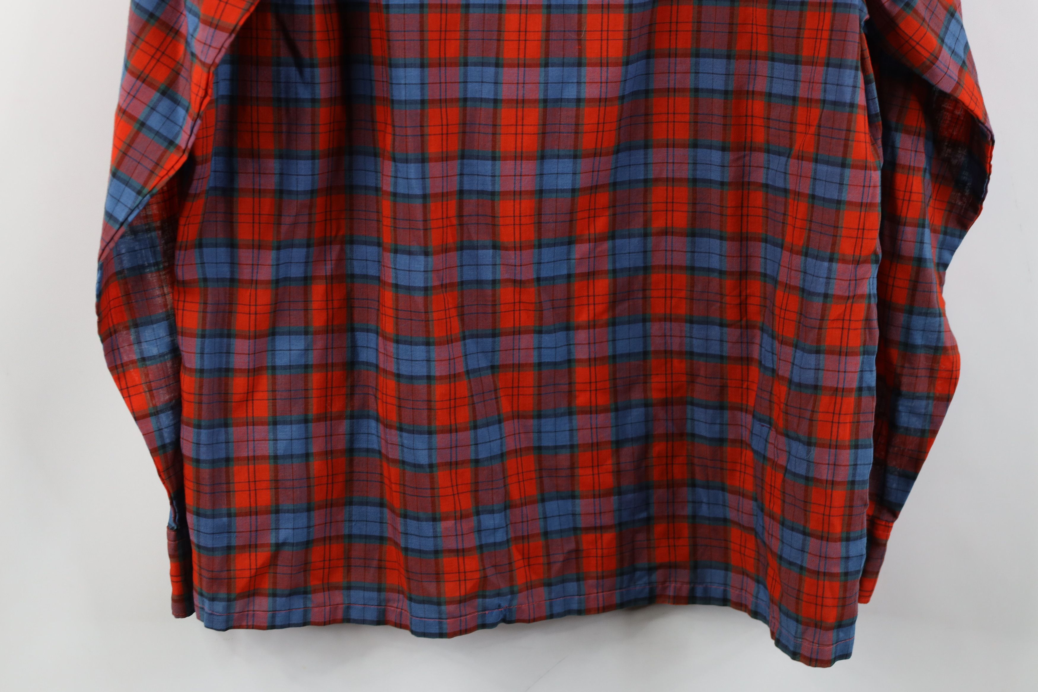 Vintage Vintage 60s Streetwear Collared Button Shirt Red Plaid Size US M / EU 48-50 / 2 - 11 Thumbnail