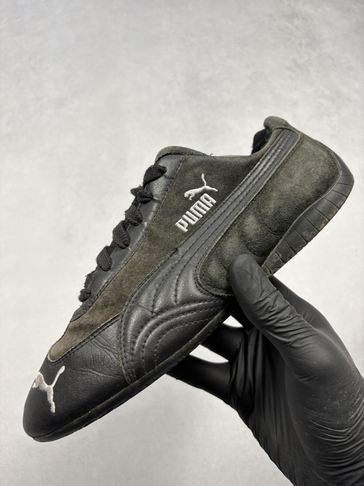 Puma Puma Speed Cat Black Driving Leather Shoes Vintage 2000s Y2K Size US 7 / EU 40 - 6 Thumbnail
