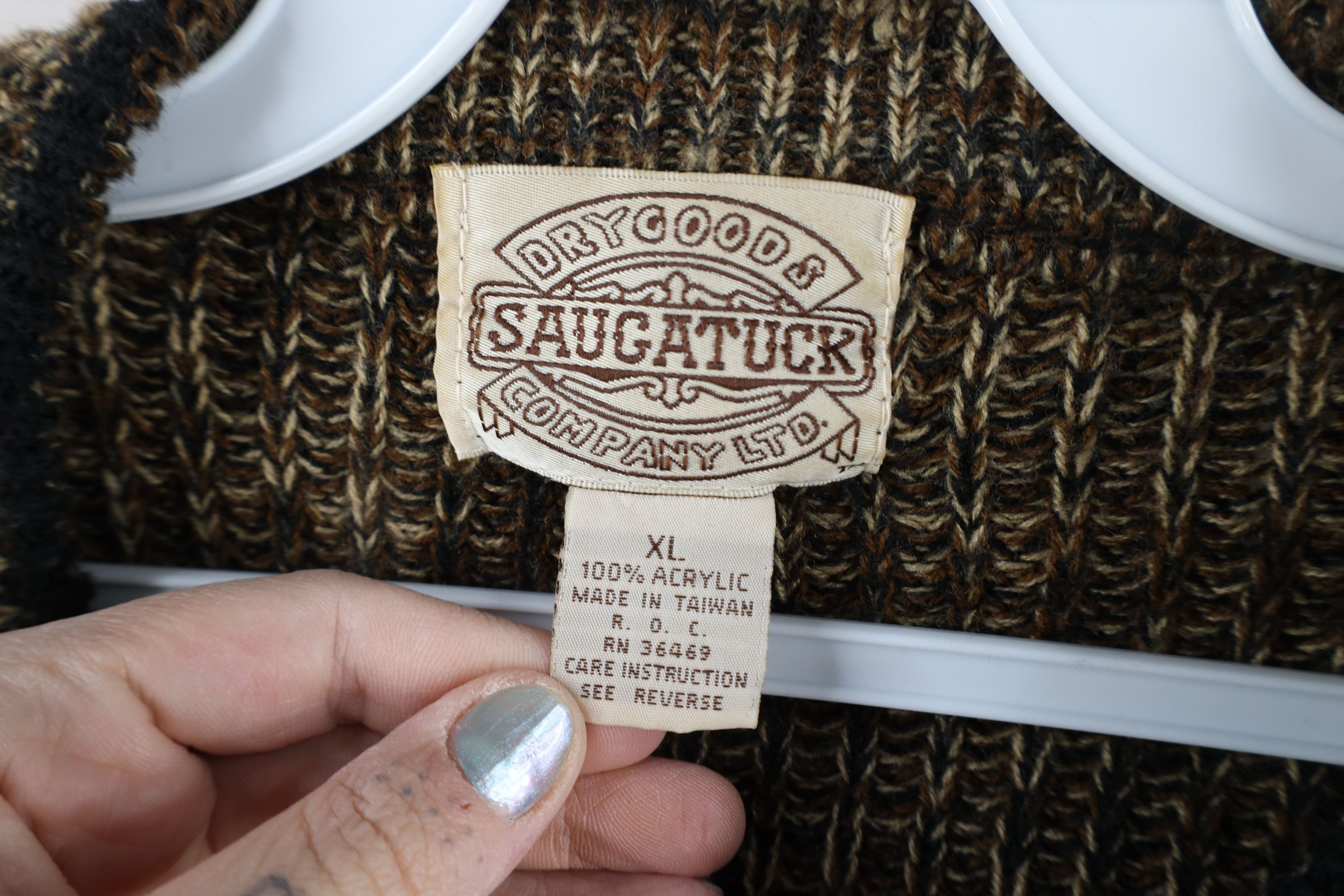 Vintage Vintage 90s Streetwear Chunky Ribbed Knit Sweater Brown Size US XL / EU 56 / 4 - 7 Thumbnail