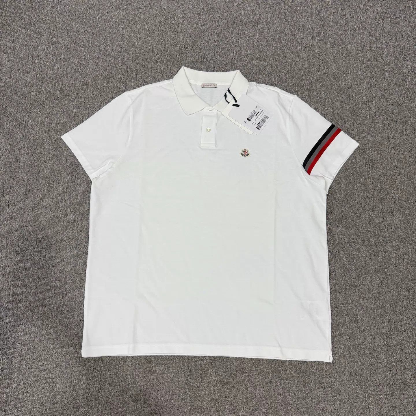 Moncler White Short-Sleeve Polo Shirt Size US XXL / EU 58 / 5 - 1 Thumbnail