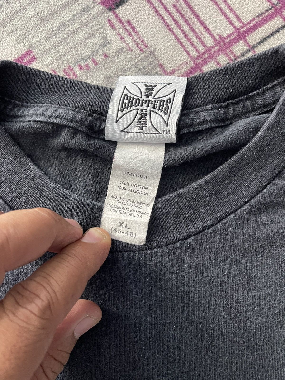 West Coast Choppers VINTAGE WEST COAST CHOPPERS LONG BEACH CA TEE VERY RARE Size US XL / EU 56 / 4 - 4 Thumbnail