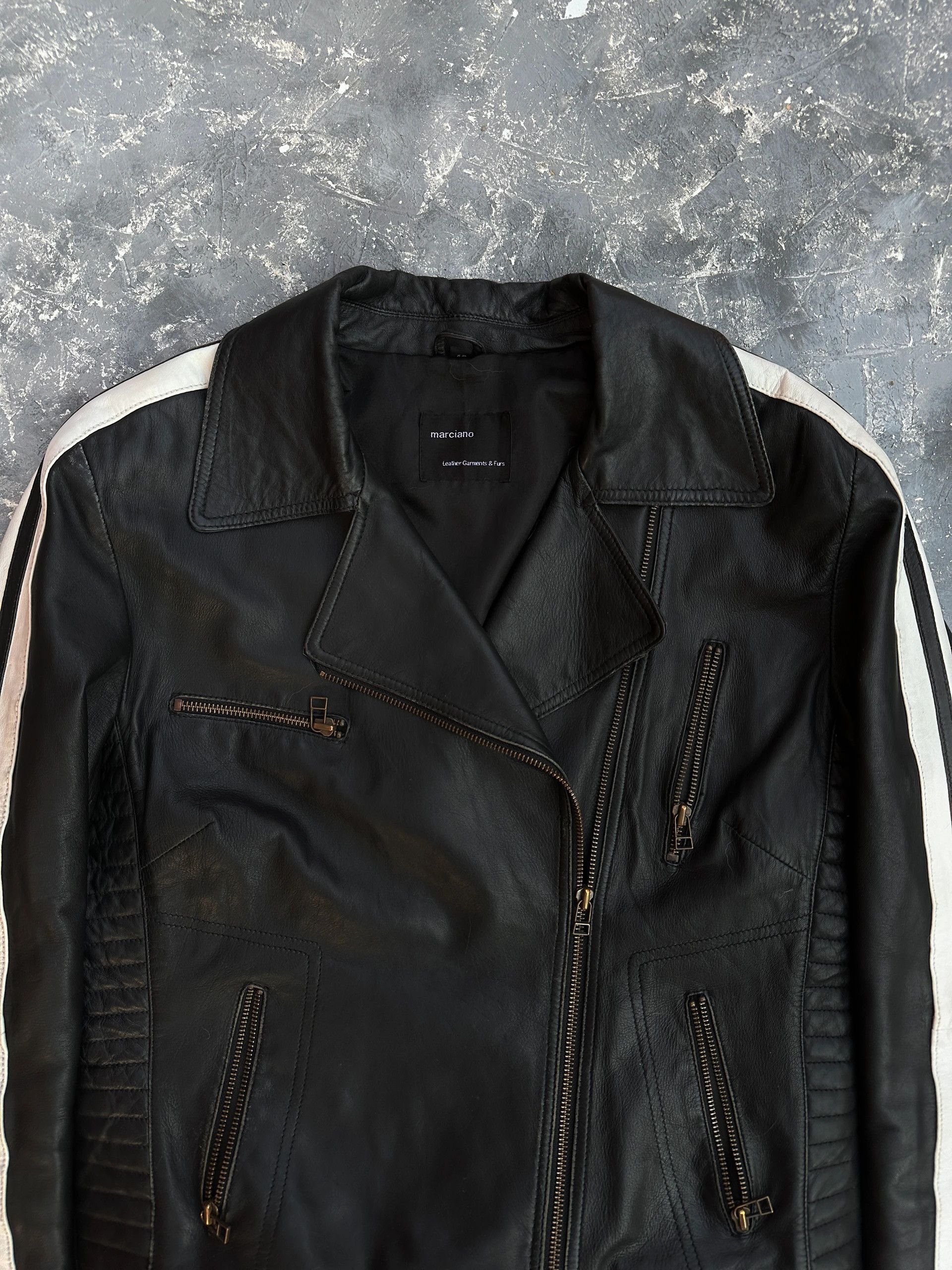 Leather vintage biker racing leather jacket y2k 00s Size US S / EU 44-46 / 1 - 5 Thumbnail
