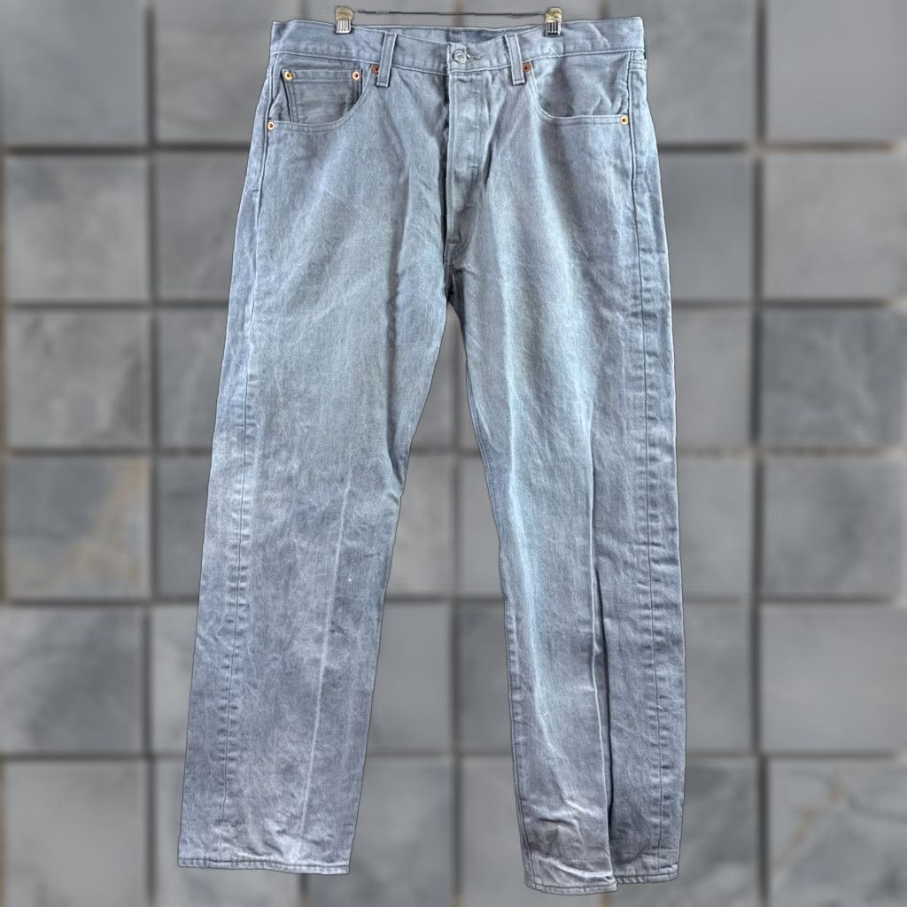 Levi's Levi's 501 Jeans Men 36x30 Gray Button Fly Pant Distressed Workwear Vintage No Size US 36 / EU 52 - 1 Thumbnail