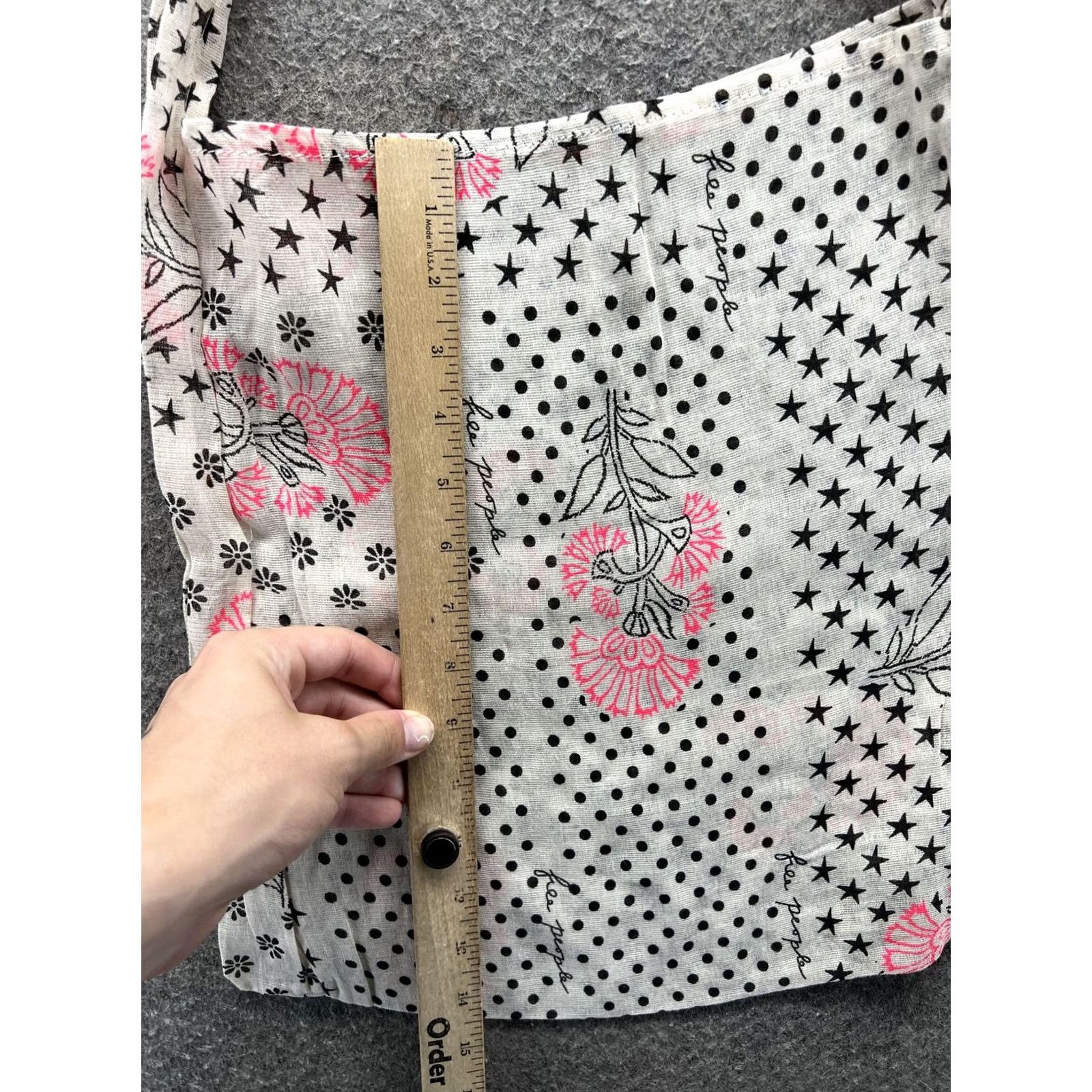 Free People Free People Crossbody Bag Womens Small White Floral Boho Cotton Lightweight Size ONE SIZE - 7 Thumbnail