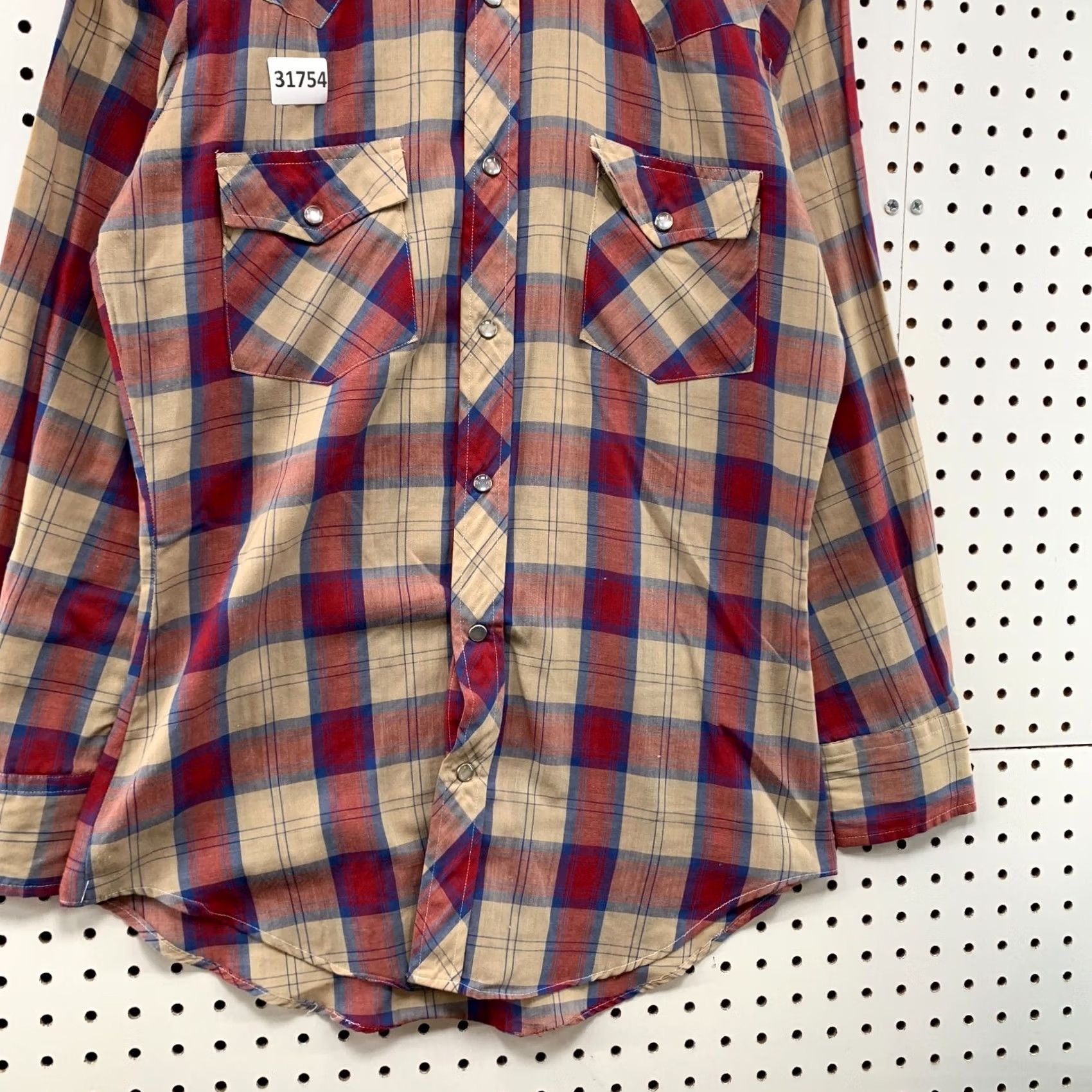 Vintage VINTAGE Pearl Knotts Sunbelt Mens Pearl Snap Western Shirt Small Red Beige Plaid 80s 90s Men Women? Size US S / EU 44-46 / 1 - 6 Thumbnail