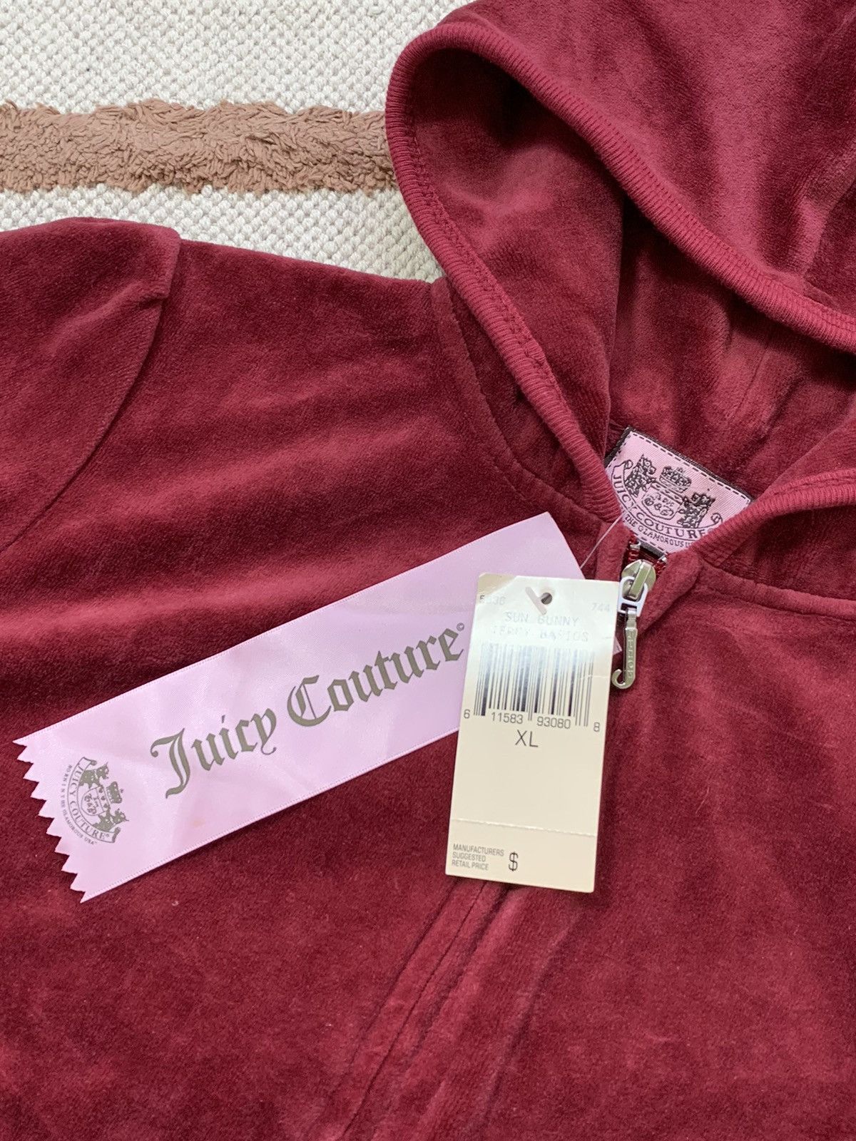 Vintage VINTAGE JUICY COUTURE VELOUR ZIP UP HOODIE Size XL / US 12-14 / IT 48-50 - 6 Thumbnail