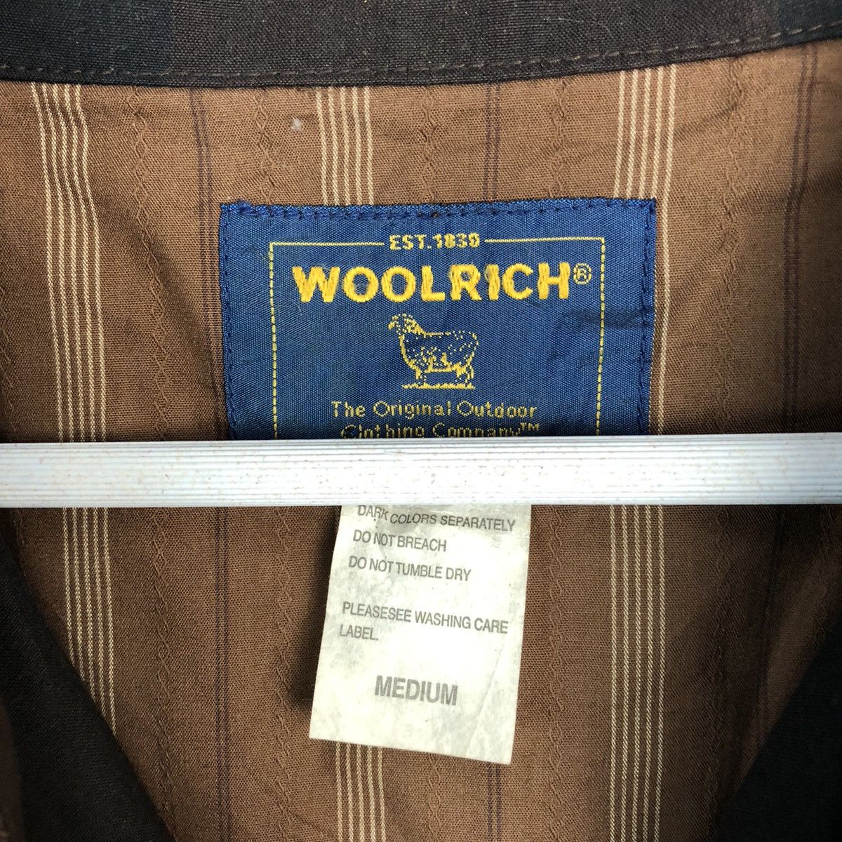 Woolrich Woolen Mills Wool Rich Dark Brown checkered vintage sweatwr jacket #A229 Size US M / EU 48-50 / 2 - 10 Thumbnail