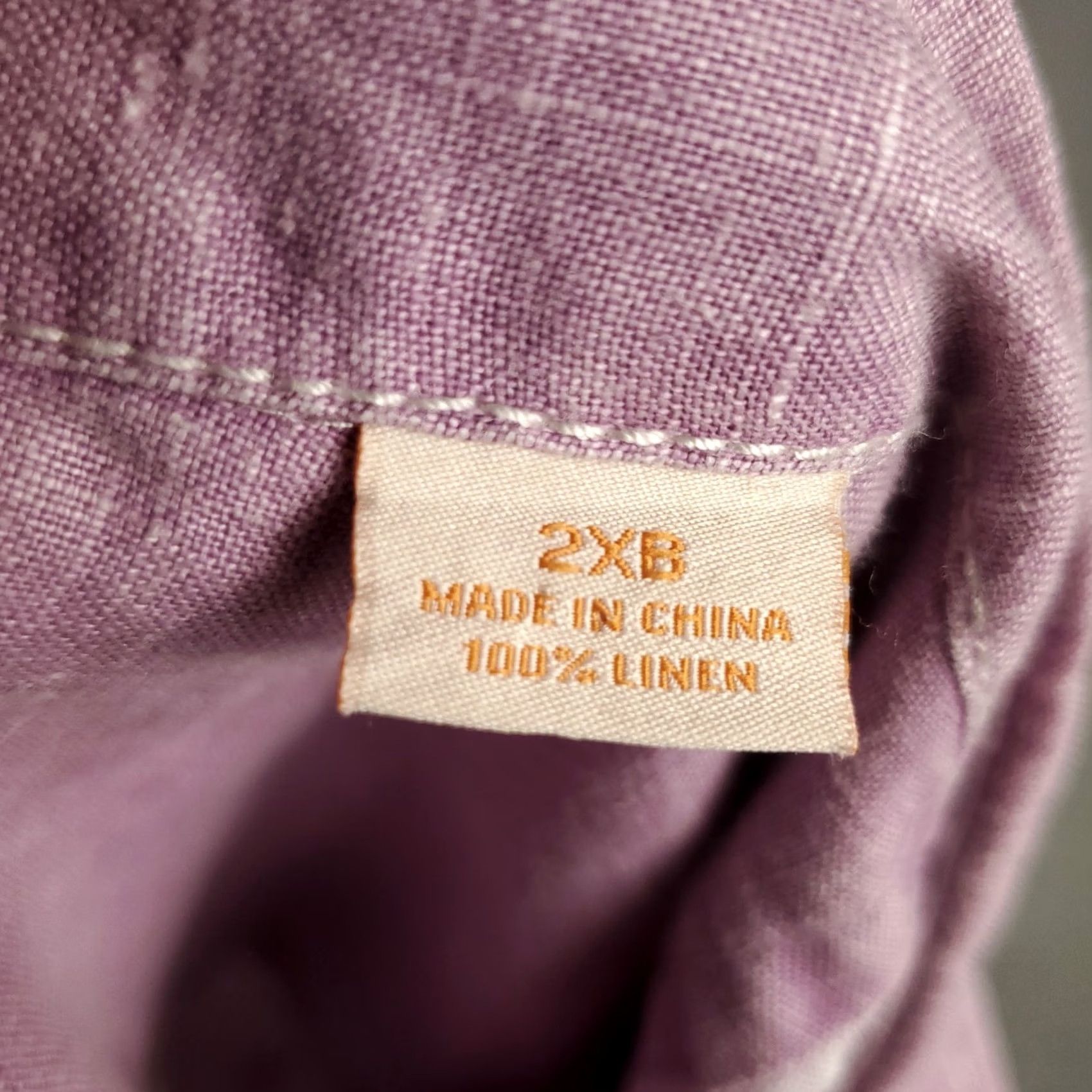 Tommy Bahama Tommy Bahama Shirt Mens 2XB Purple Linen Hawaiian Button Up Short Sleeve Shirt Size US XXL / EU 58 / 5 - 7 Thumbnail