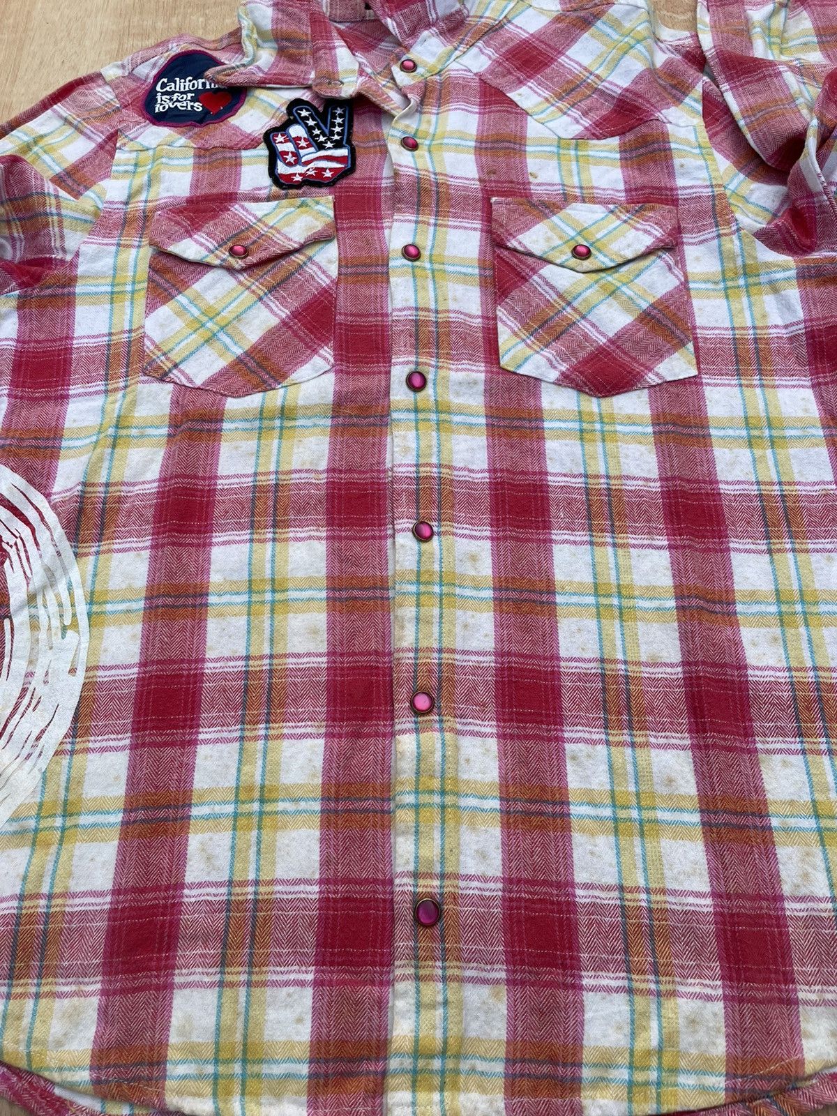 Hysteric Glamour × Japanese Brand Y2k K.U.I Patchwork shirt Size US L / EU 52-54 / 3 - 5 Thumbnail