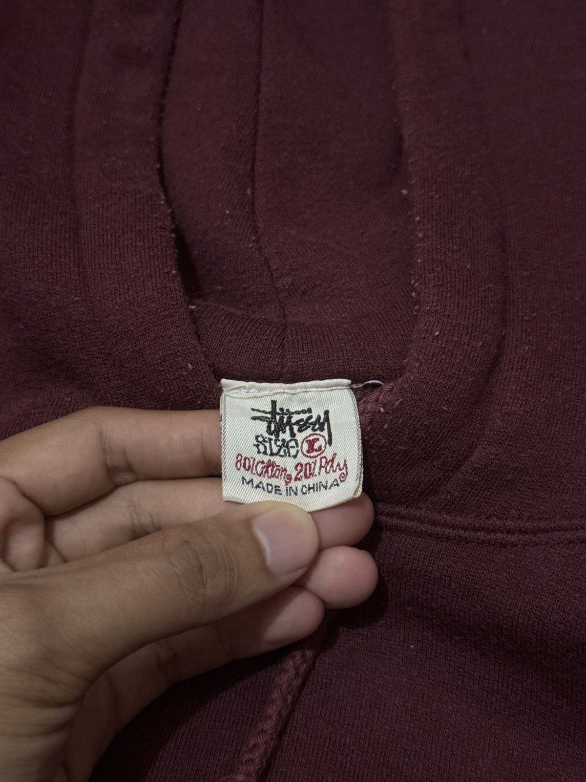 Stussy Vintage 90s Faded Stussy Signature Hoodie Size US L / EU 52-54 / 3 - 7 Thumbnail