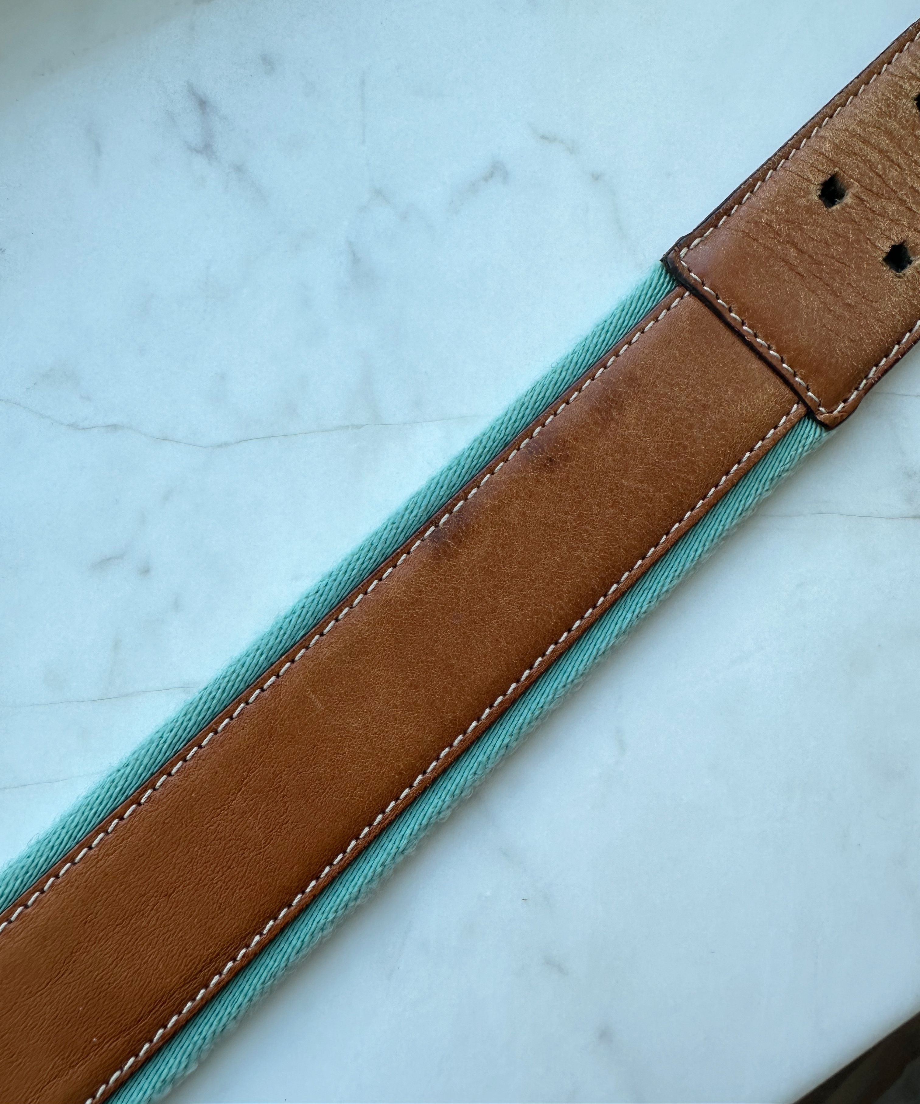 Gucci 🔴 GUCCI Belt Reversible Leather Sherry Stripped Brown Size ONE SIZE - 8 Thumbnail