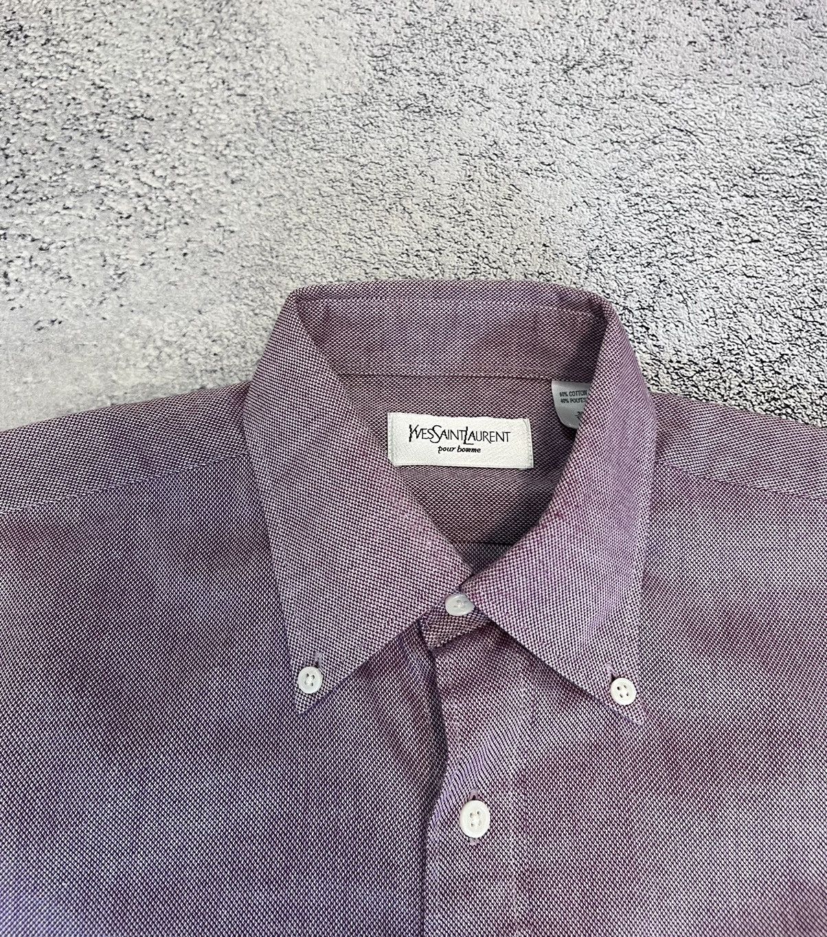 Yves Saint Laurent YSL Men’s Shirt Size 39/15.5 Pink Embroidered Logo Vintage Size US L / EU 52-54 / 3 - 6 Thumbnail