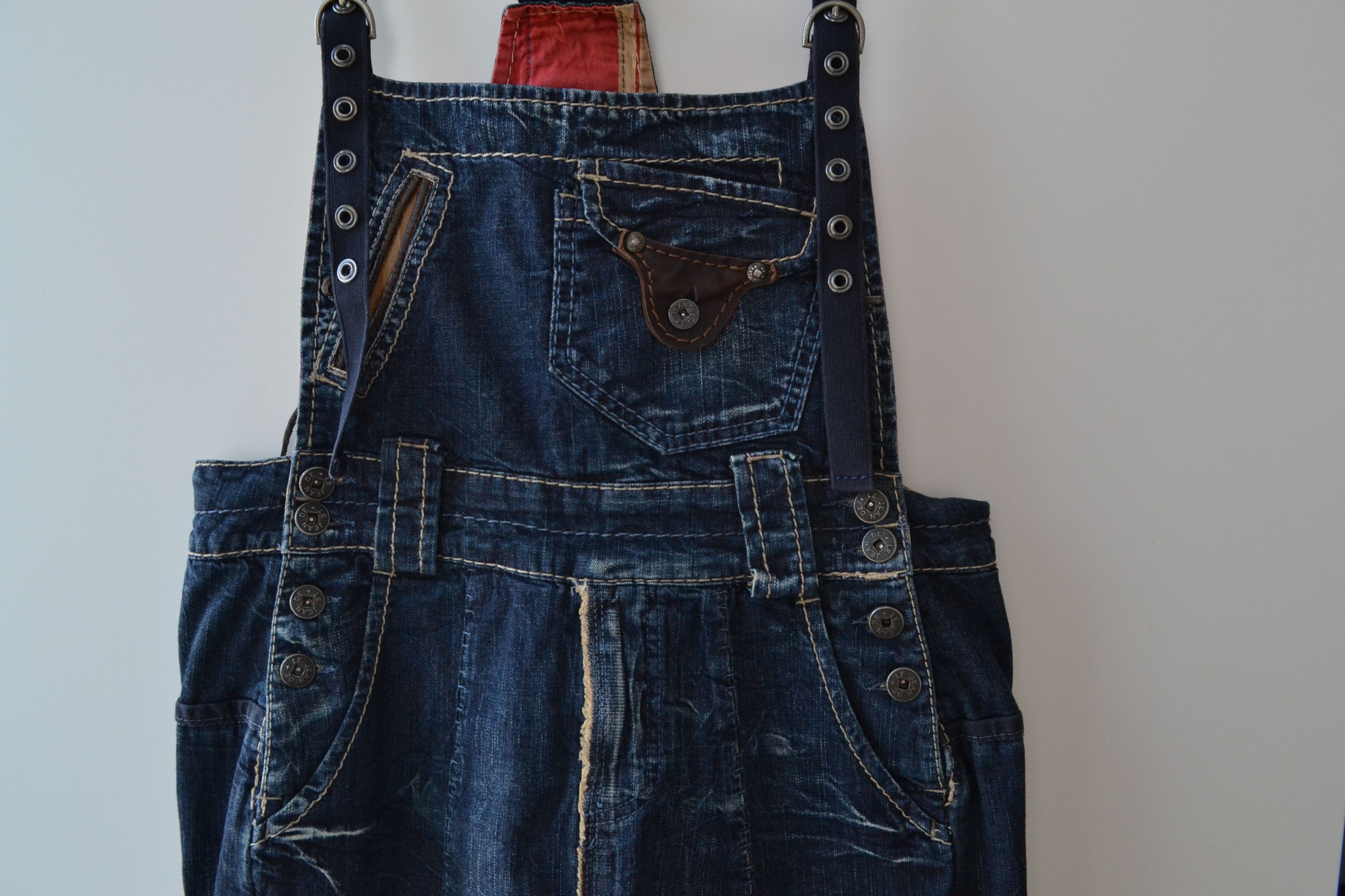 Marithe + Francois Girbaud 🔴 MARITHE FRANCOIS GIRBAUD Overall Suit Skirt Jeans Denim Size 28" / US 6 / IT 42 - 4 Thumbnail