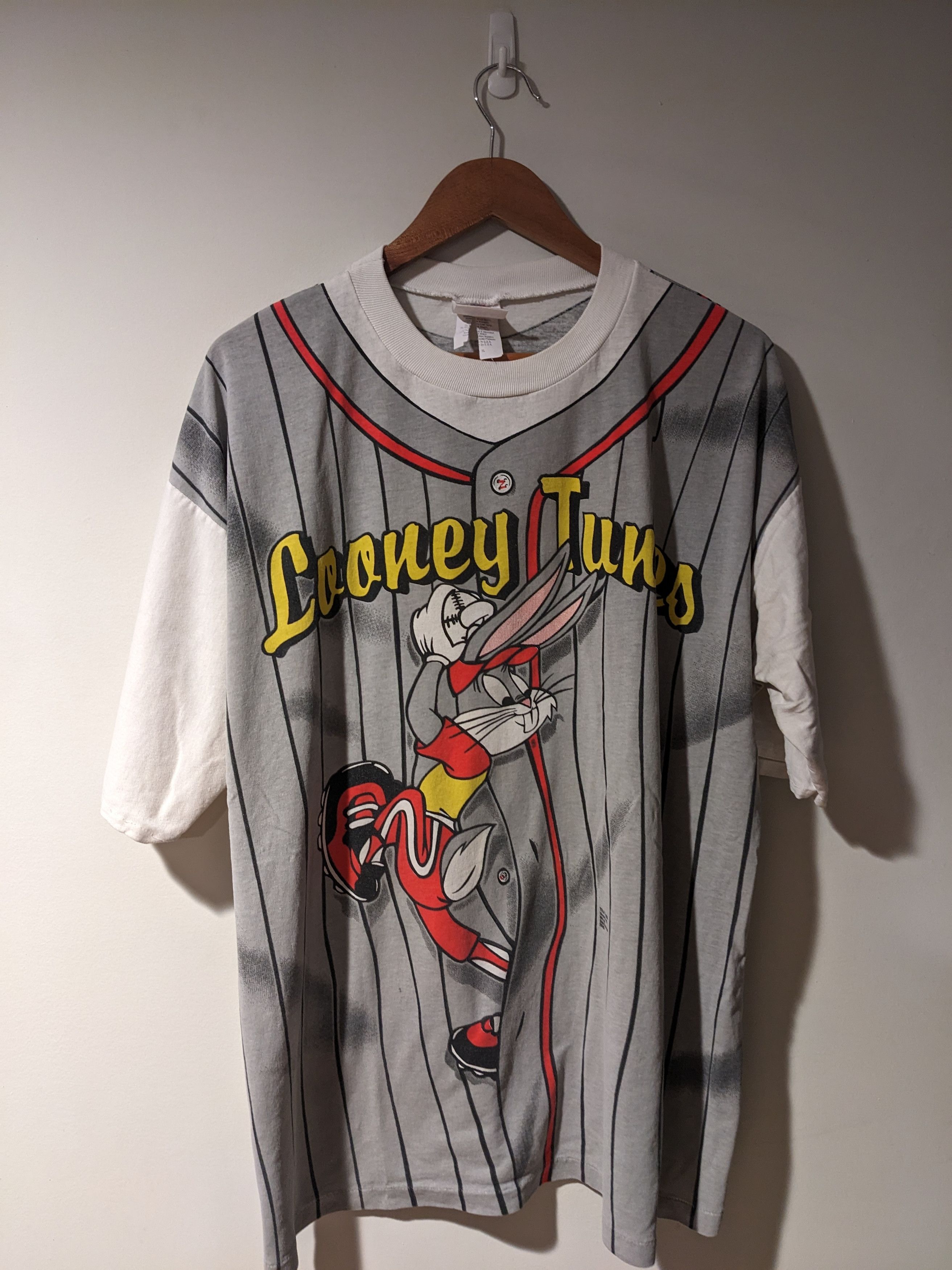 Cartoon Network × Vintage Vintage 1995 Looney Tunes Bugs Taz Baseball X-Large T-Shirt Size US XL / EU 56 / 4 - 1 Thumbnail