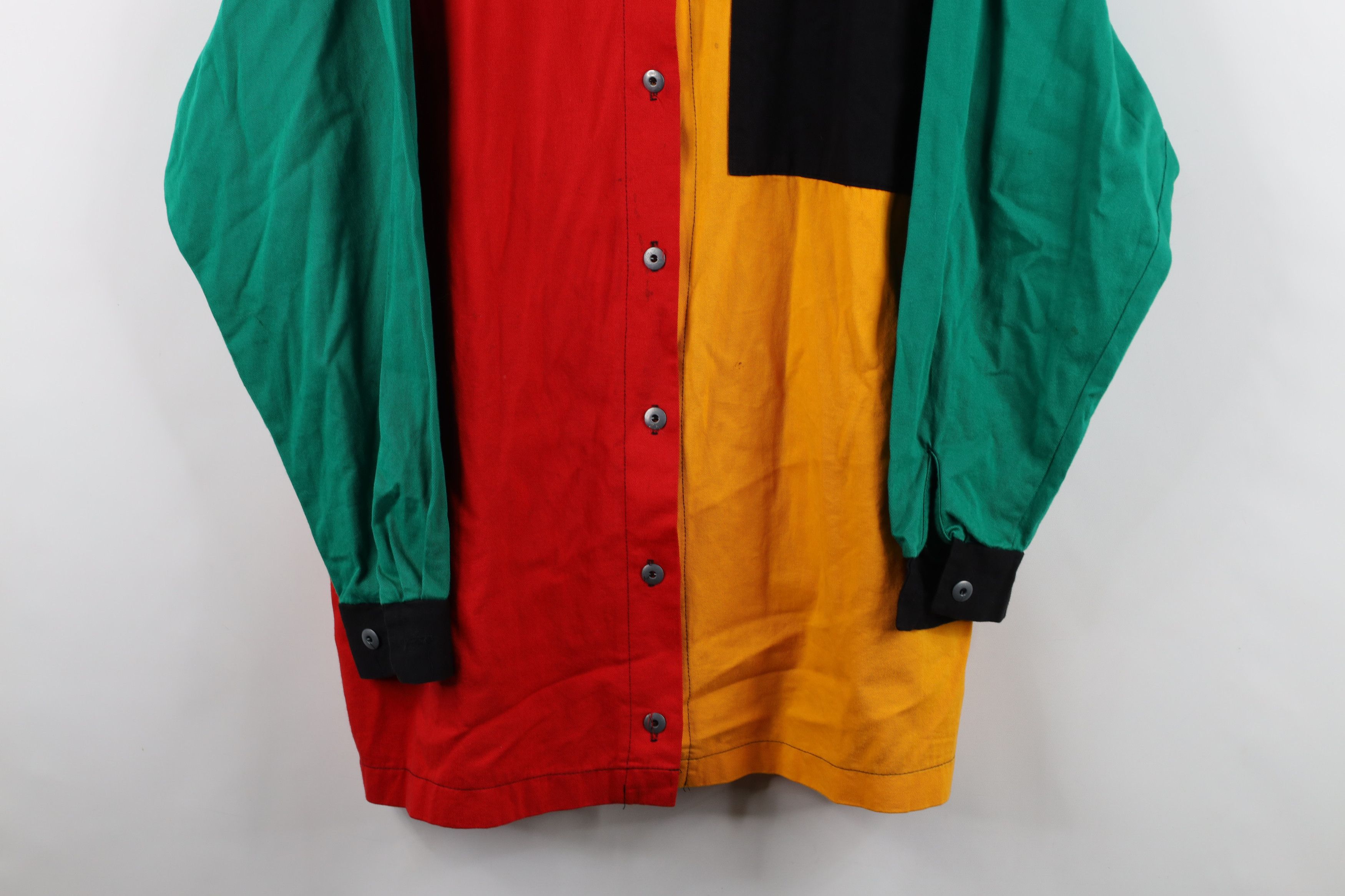 Vintage Vintage 90s Streetwear Baggy Hooded Button Shirt Jacket USA Size S / US 4 / IT 40 - 3 Thumbnail