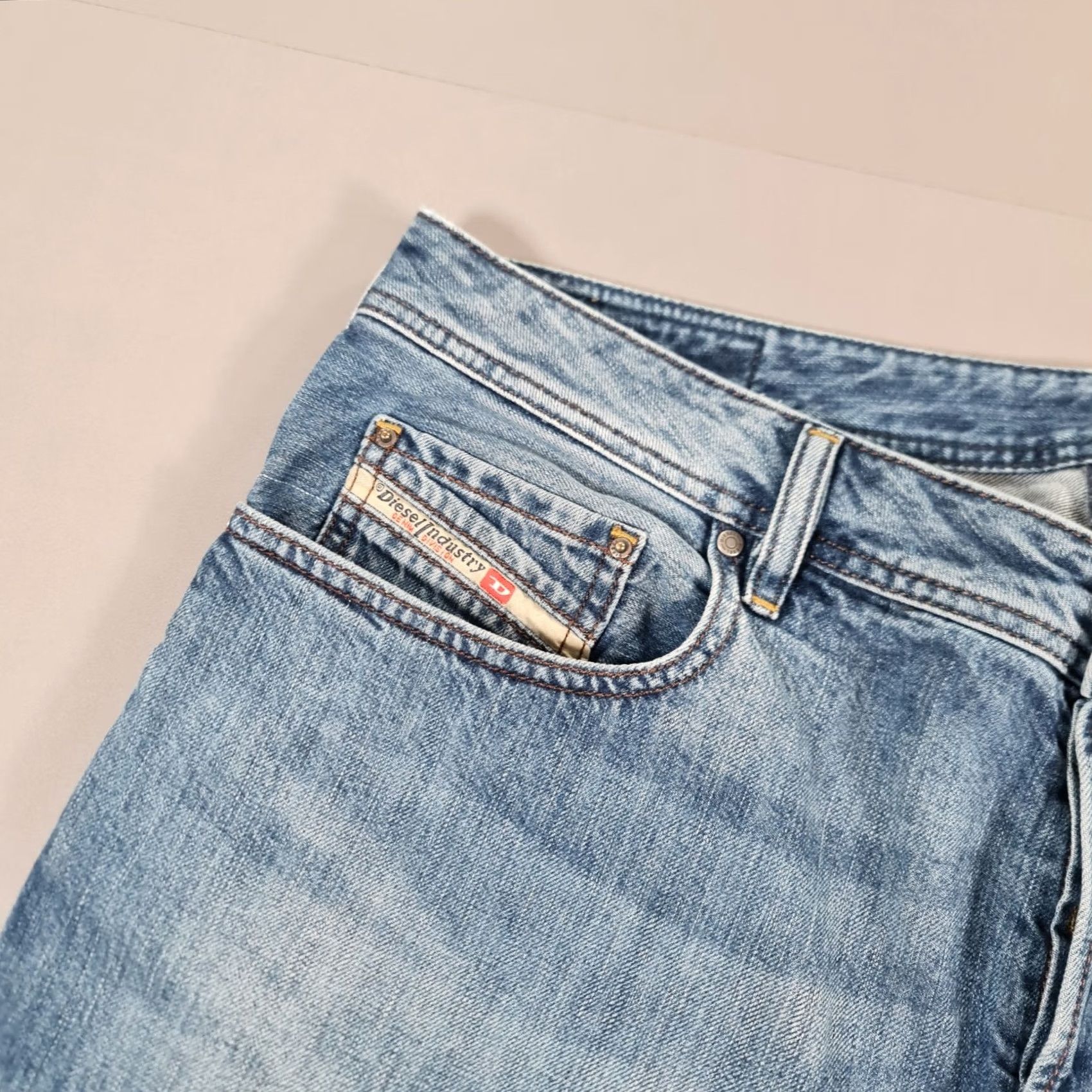 Diesel Diesel Jeans Mens W36 L32 Blue Regular Bootcut Denim Logo 5-Pocket Size US 36 / EU 52 - 3 Thumbnail