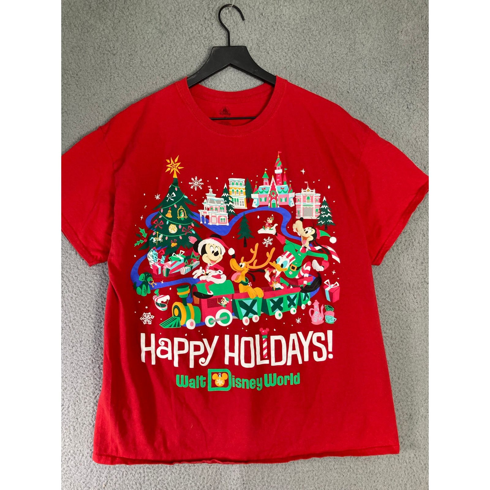 Disney Disney Parks Happy Holidays T-Shirt XL Red Mickey Size US XL / EU 56 / 4 - 3 Thumbnail