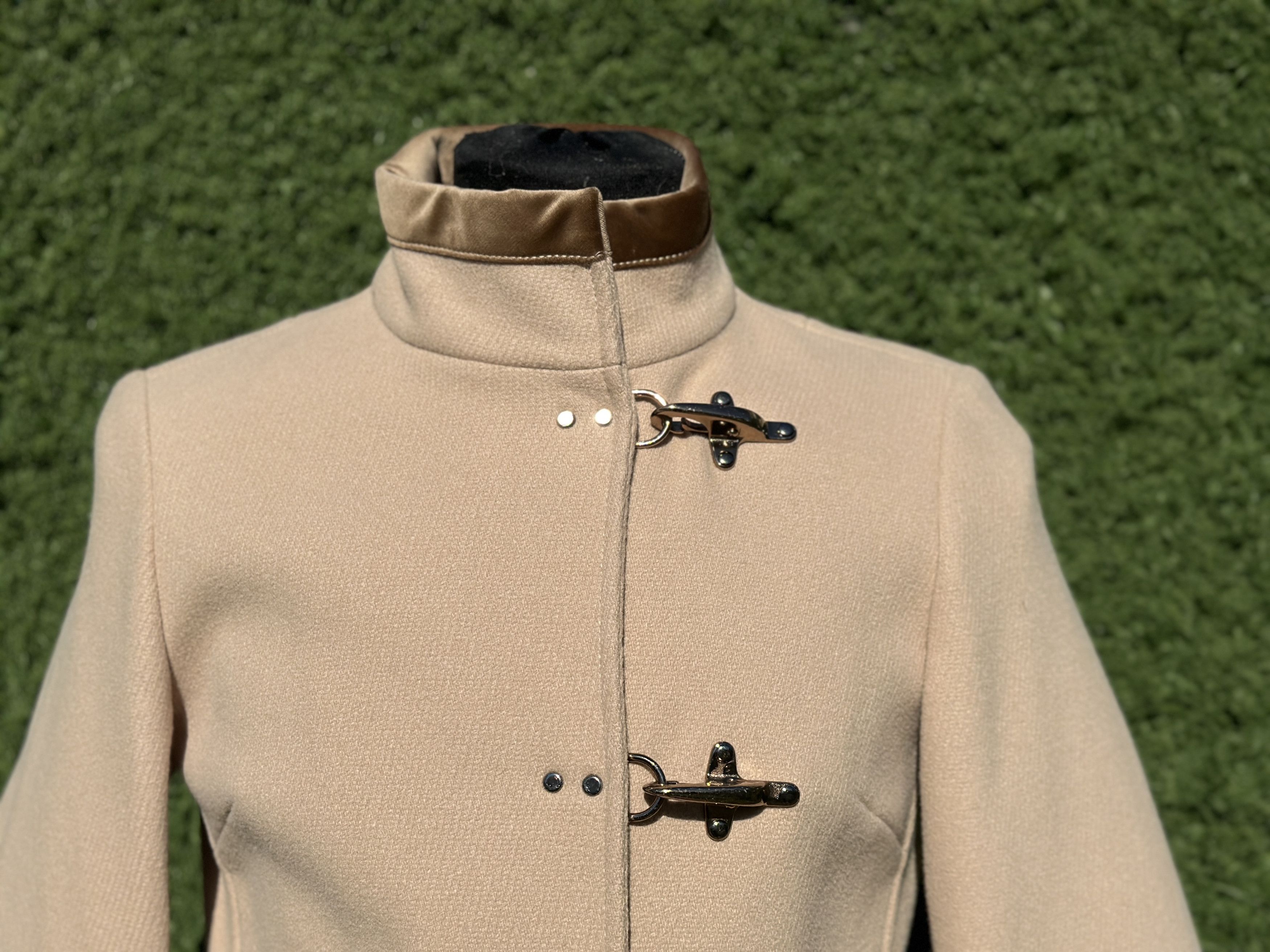 Fay Virginia Wool Coat Hook Closure Made in Italy Size M