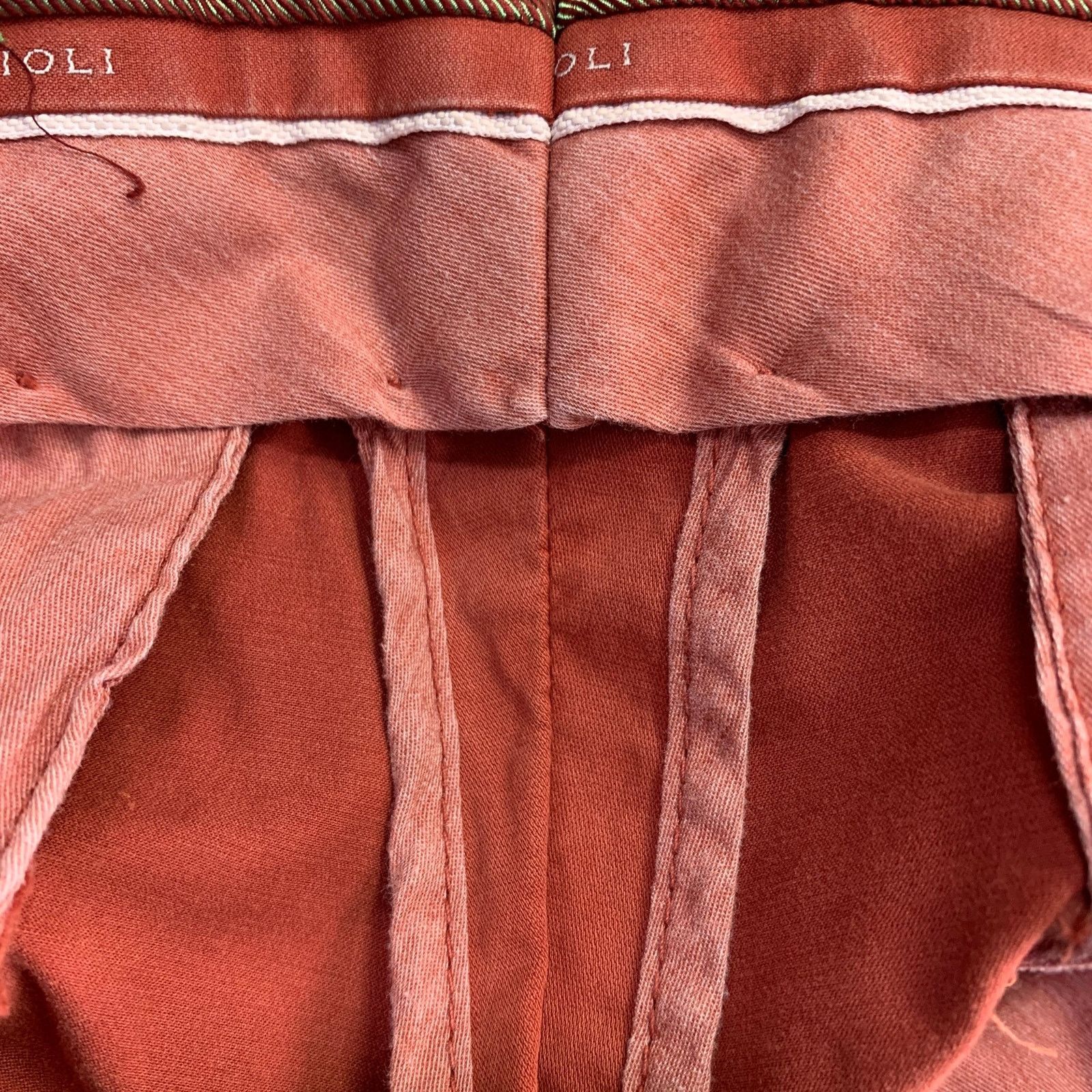 Boglioli Size 30 Orange Rust Cotton Blend Flat Front Casual Pants Size US 30 / EU 46 - 7 Thumbnail
