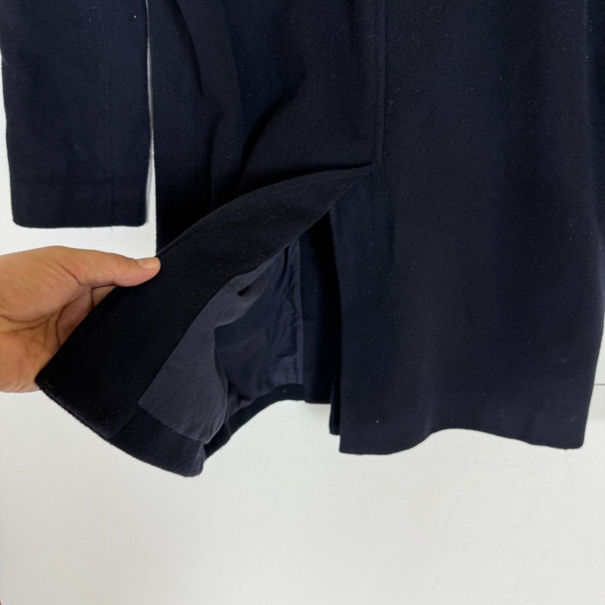 A.P.C. A.P.C. Rue Madame Paris Wool Mac Coat Navy Size US XS / EU 42 / 0 - 8 Thumbnail