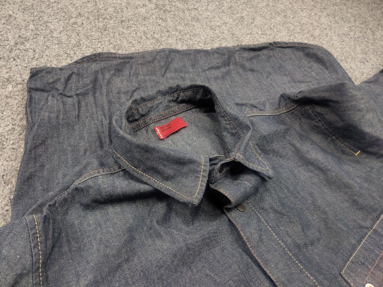 Levi's Vintage 90's Levi's Engineered Twisted Shirt Denim Pocket Size US M / EU 48-50 / 2 - 10 Thumbnail