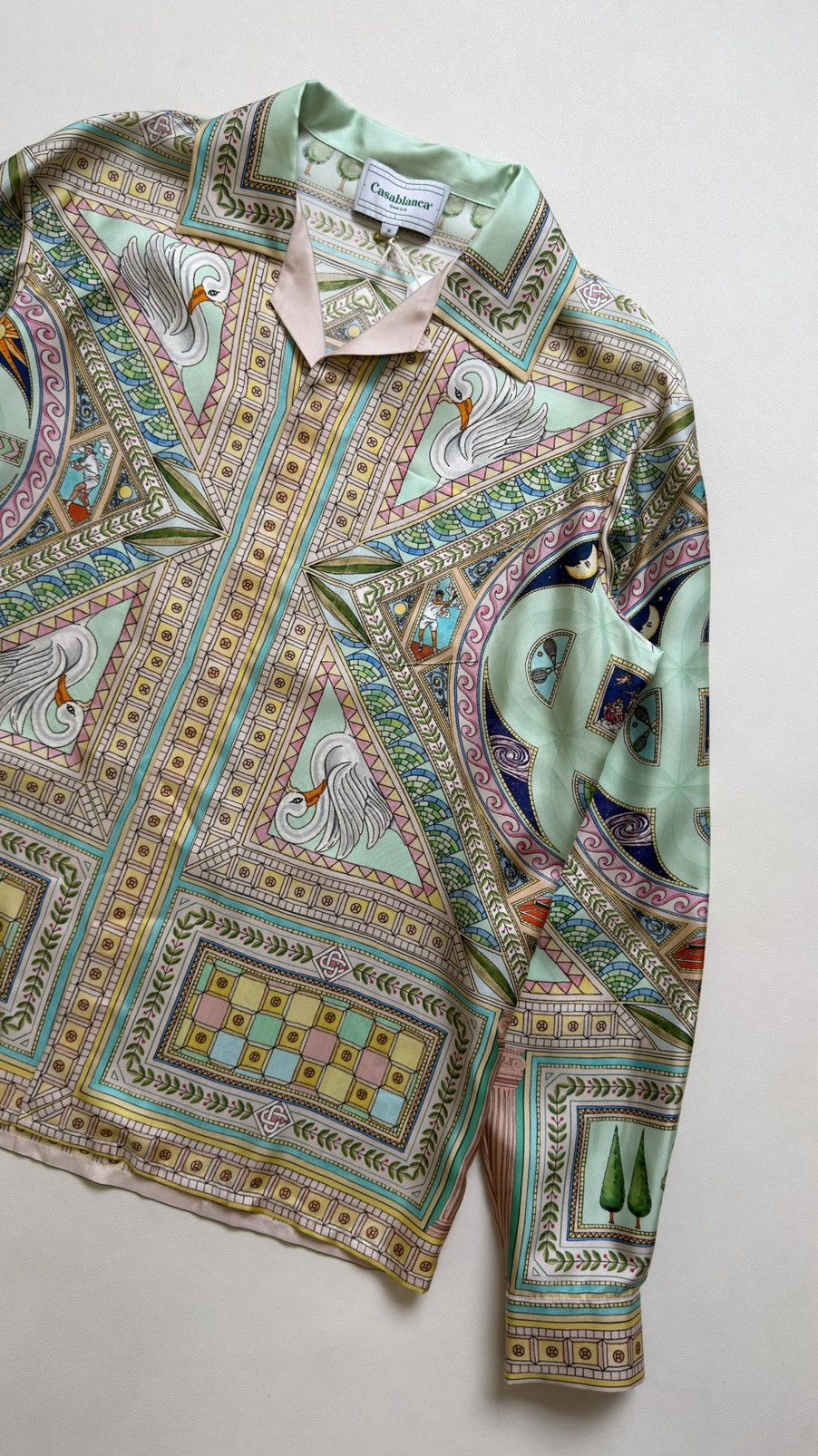 Casablanca ‘Le Labyrinthe’ Patterned Pastel Silk Shirt Size US M / EU 48-50 / 2 - 7 Thumbnail