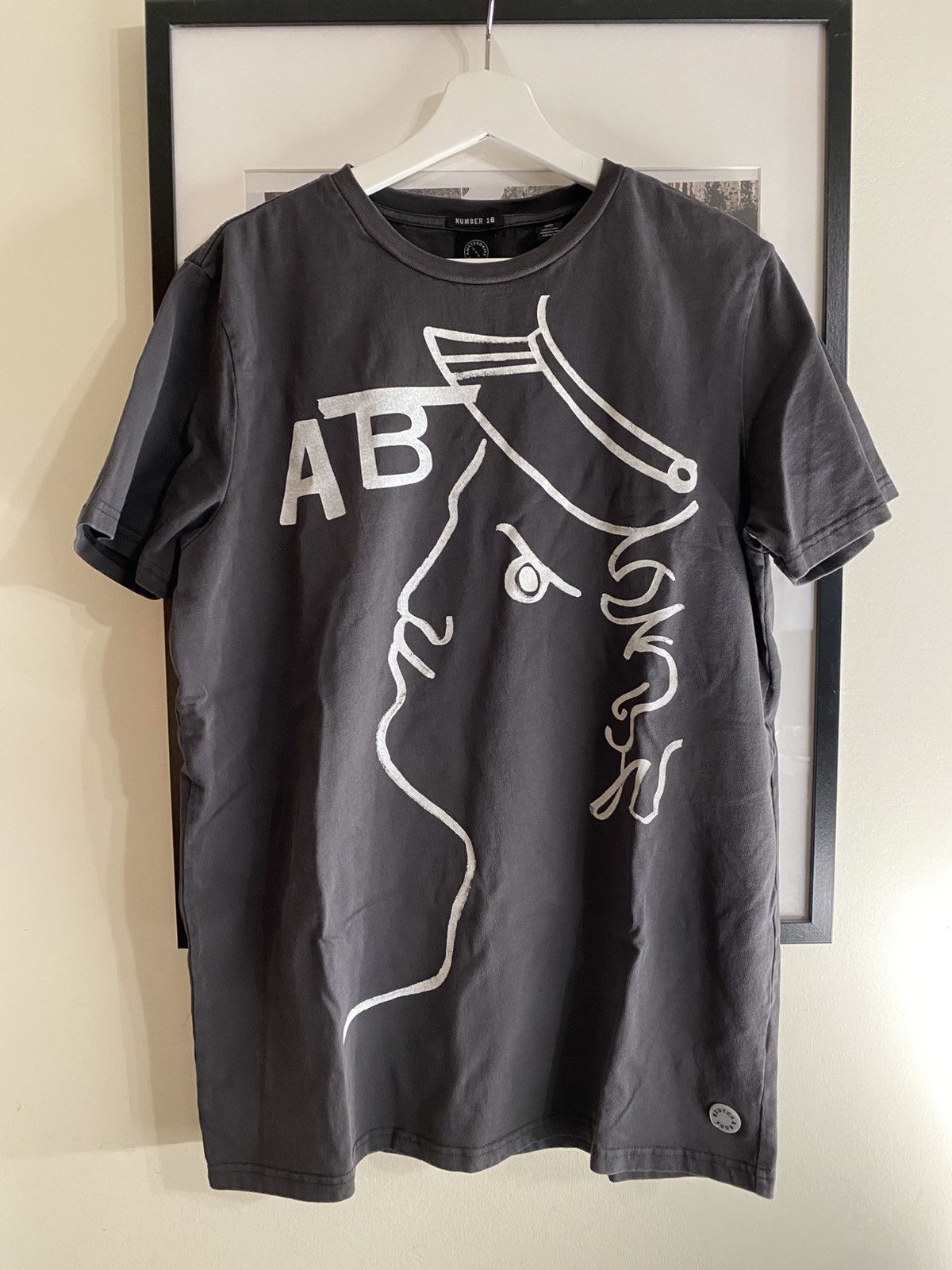Scotch & Soda Scotch & Soda Charcoal Graphic T-Shirt Size US XL / EU 56 / 4 - 1 Thumbnail